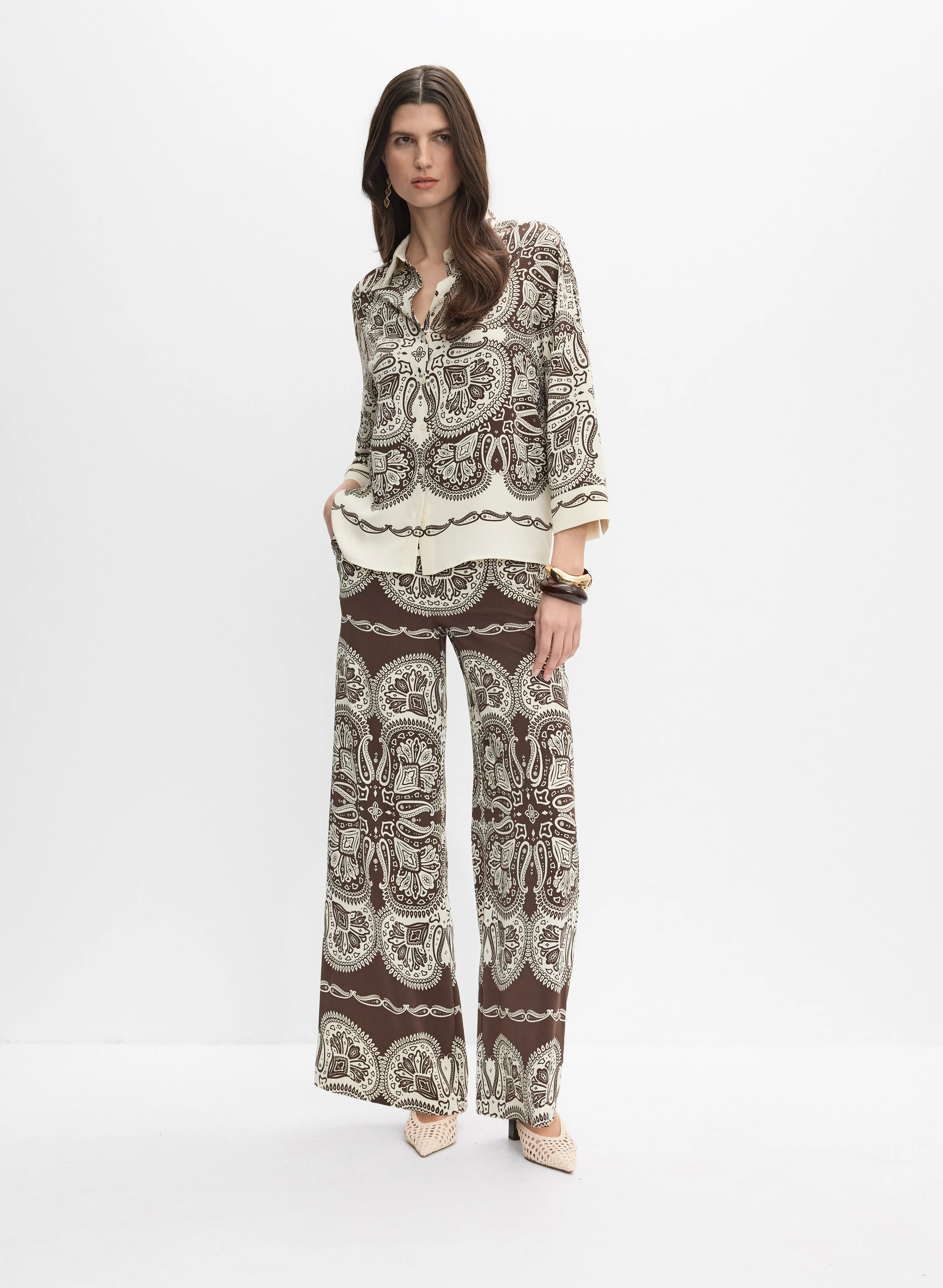 Paisley Wide-Leg Pants - Image 3