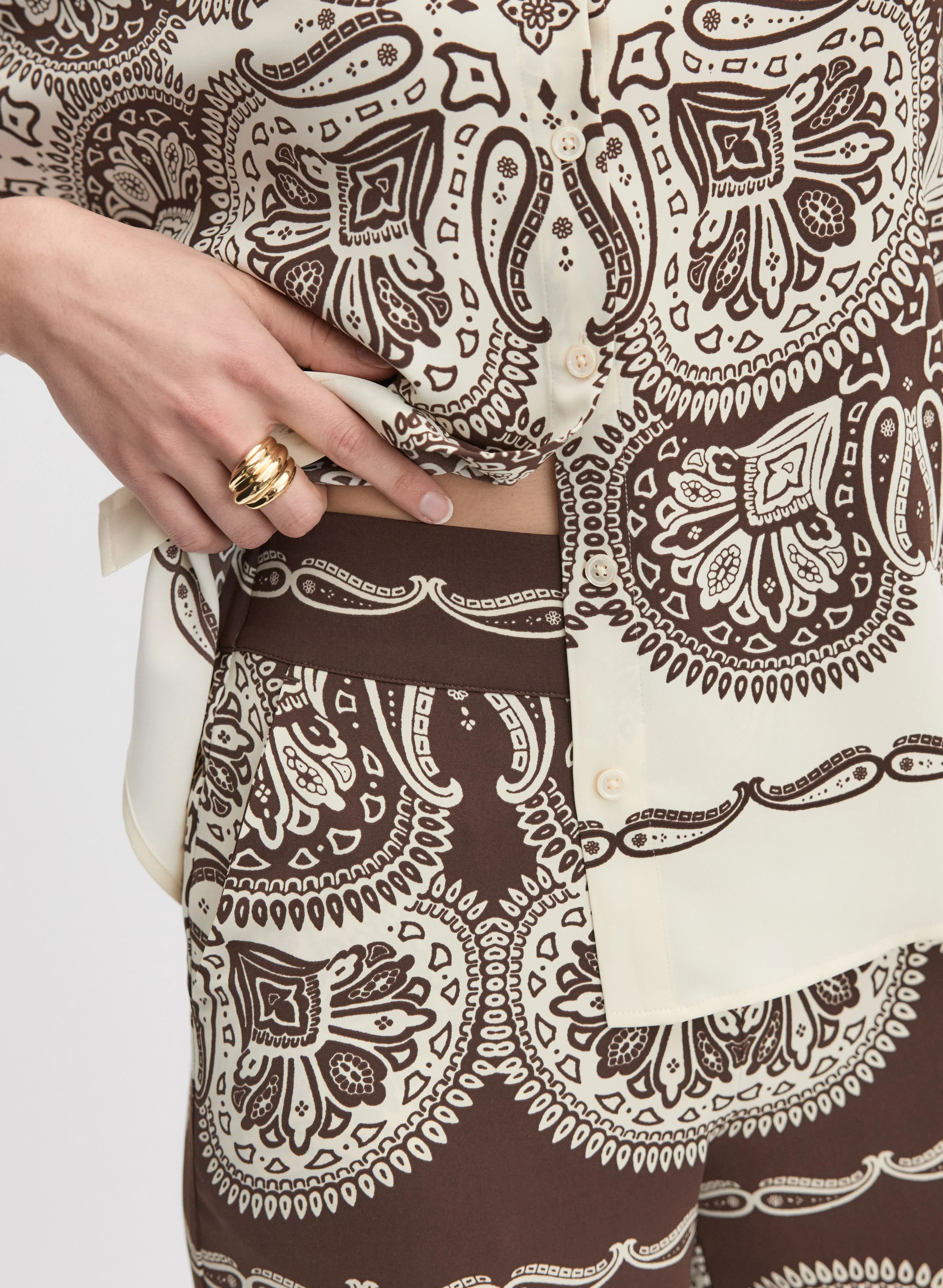 Paisley Wide-Leg Pants - Image 4