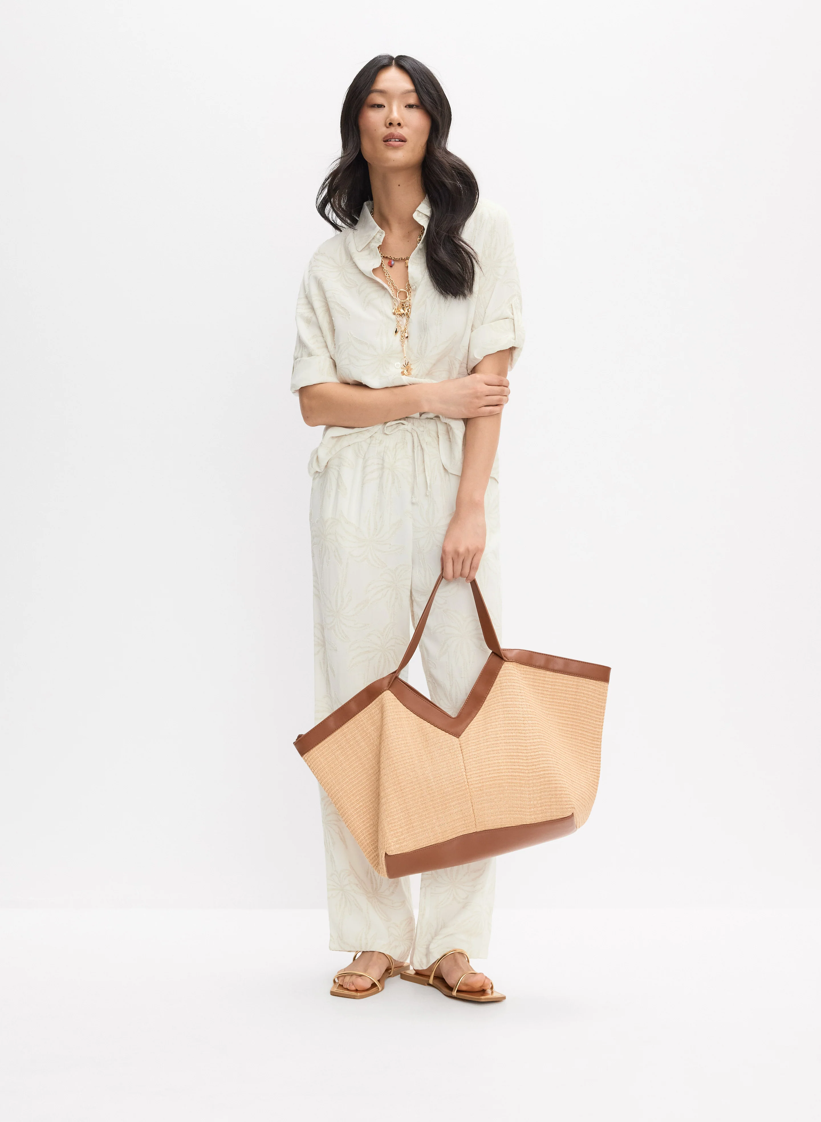 Tonal Tropical Pants - Image 3