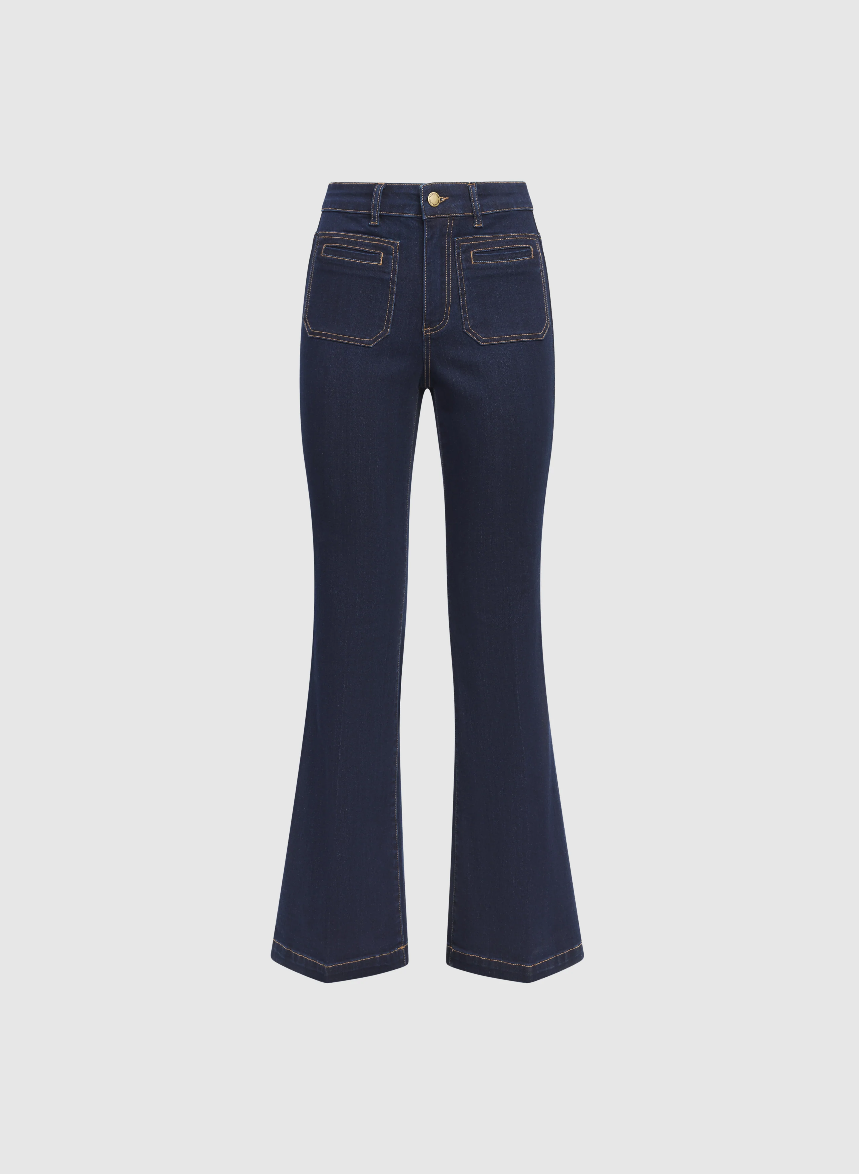 Patch Pocket Flare-Leg Jeans - Image 6