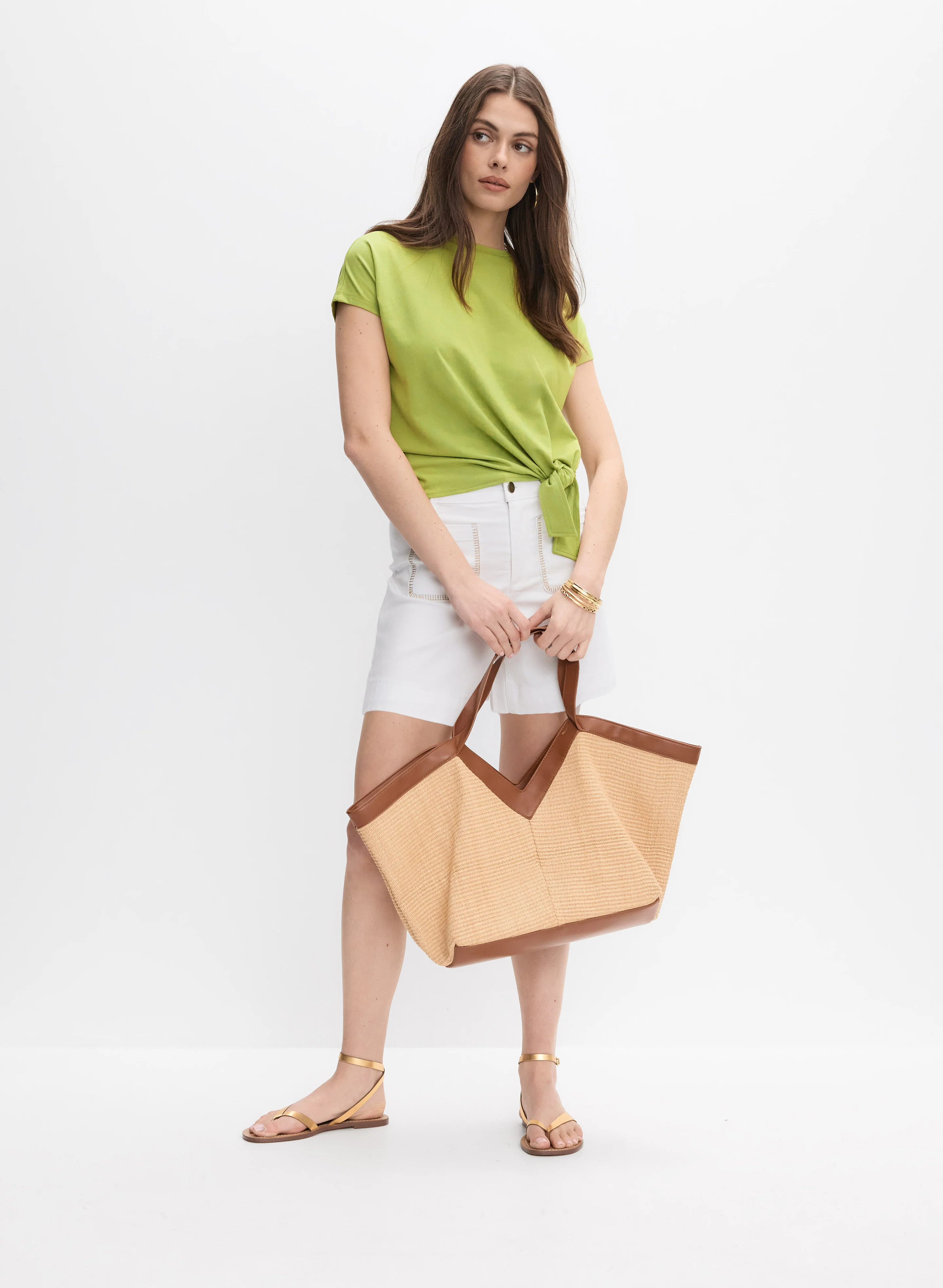 Patch Pocket Denim Shorts - Image 3