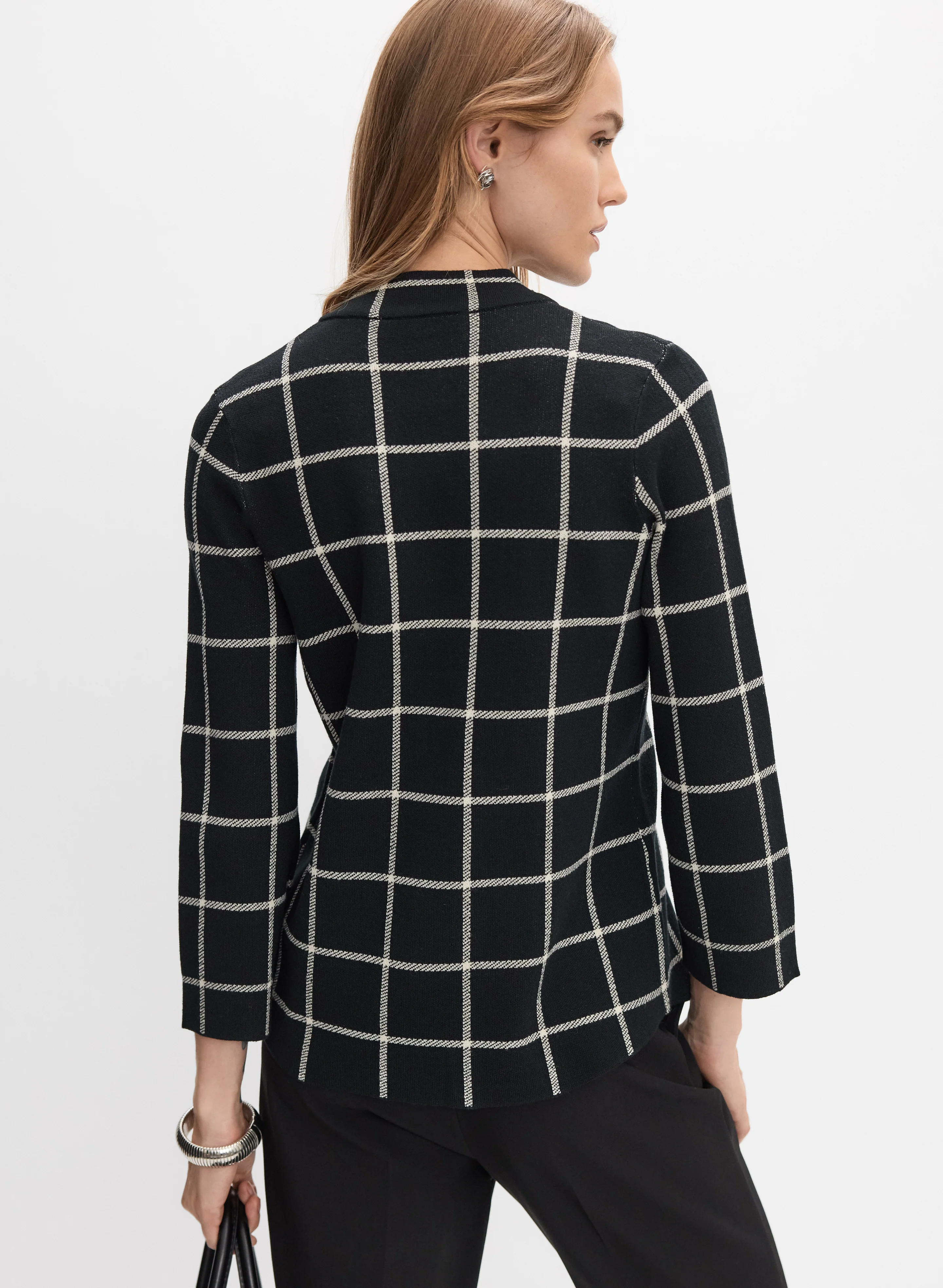Patterned Jacquard Cardigan - Image 4