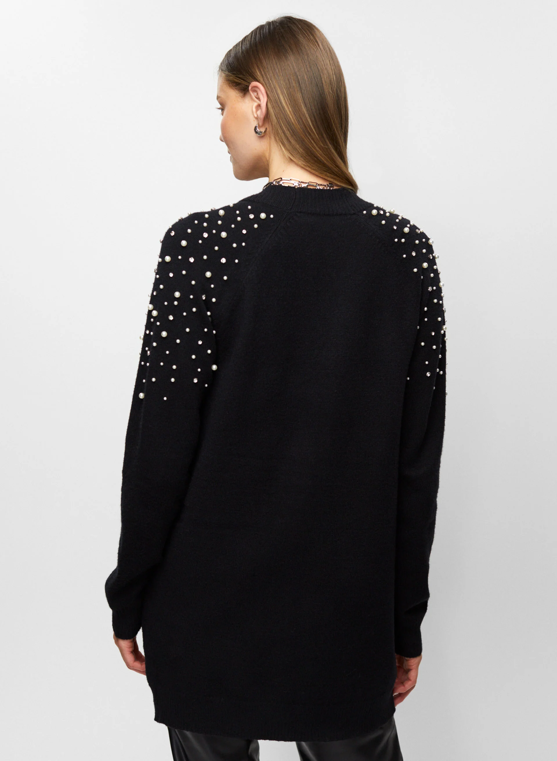 Pearl Detail Cardigan - Image 4