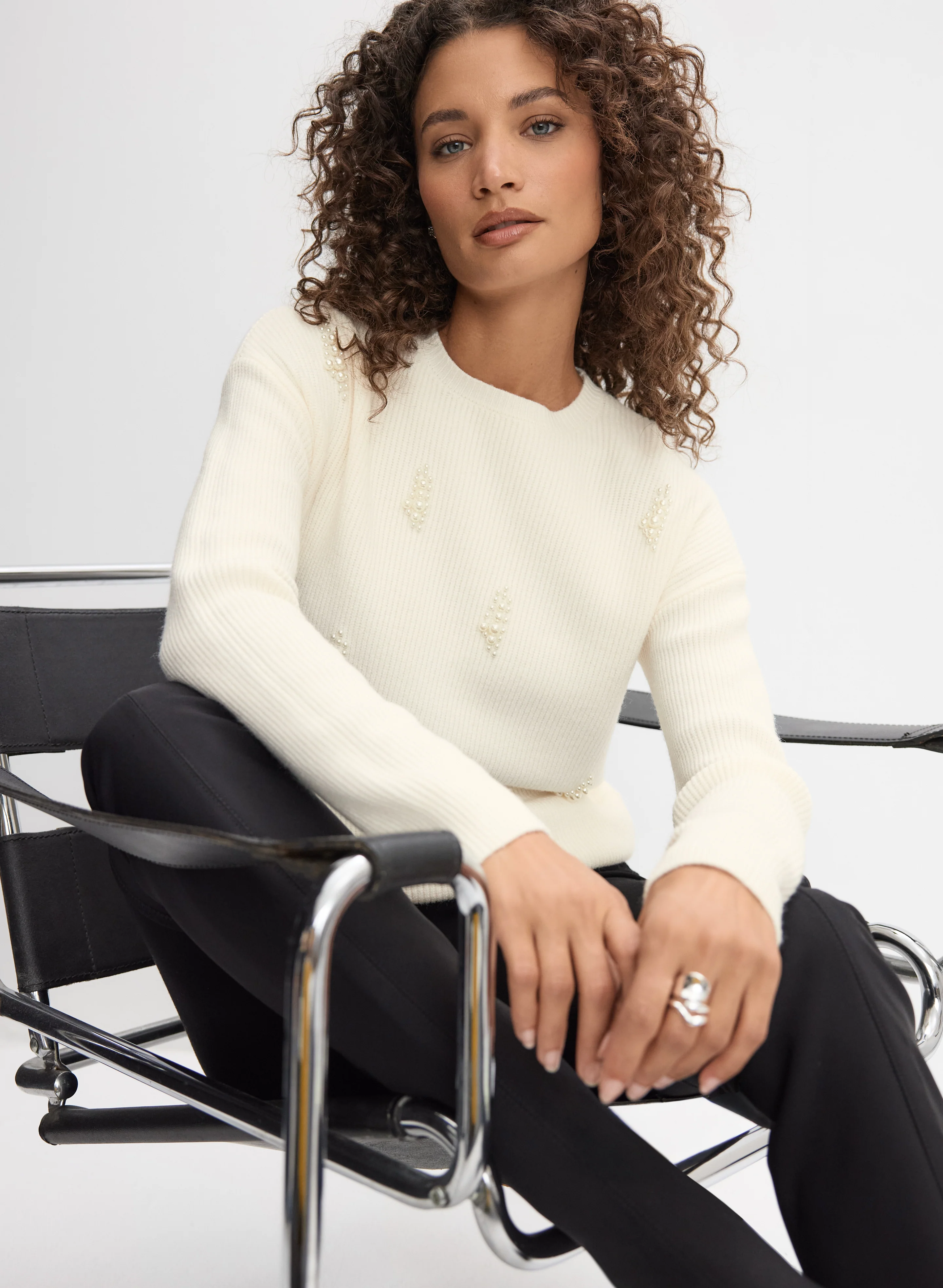 Pearl Embellished Sweater - Image 9
