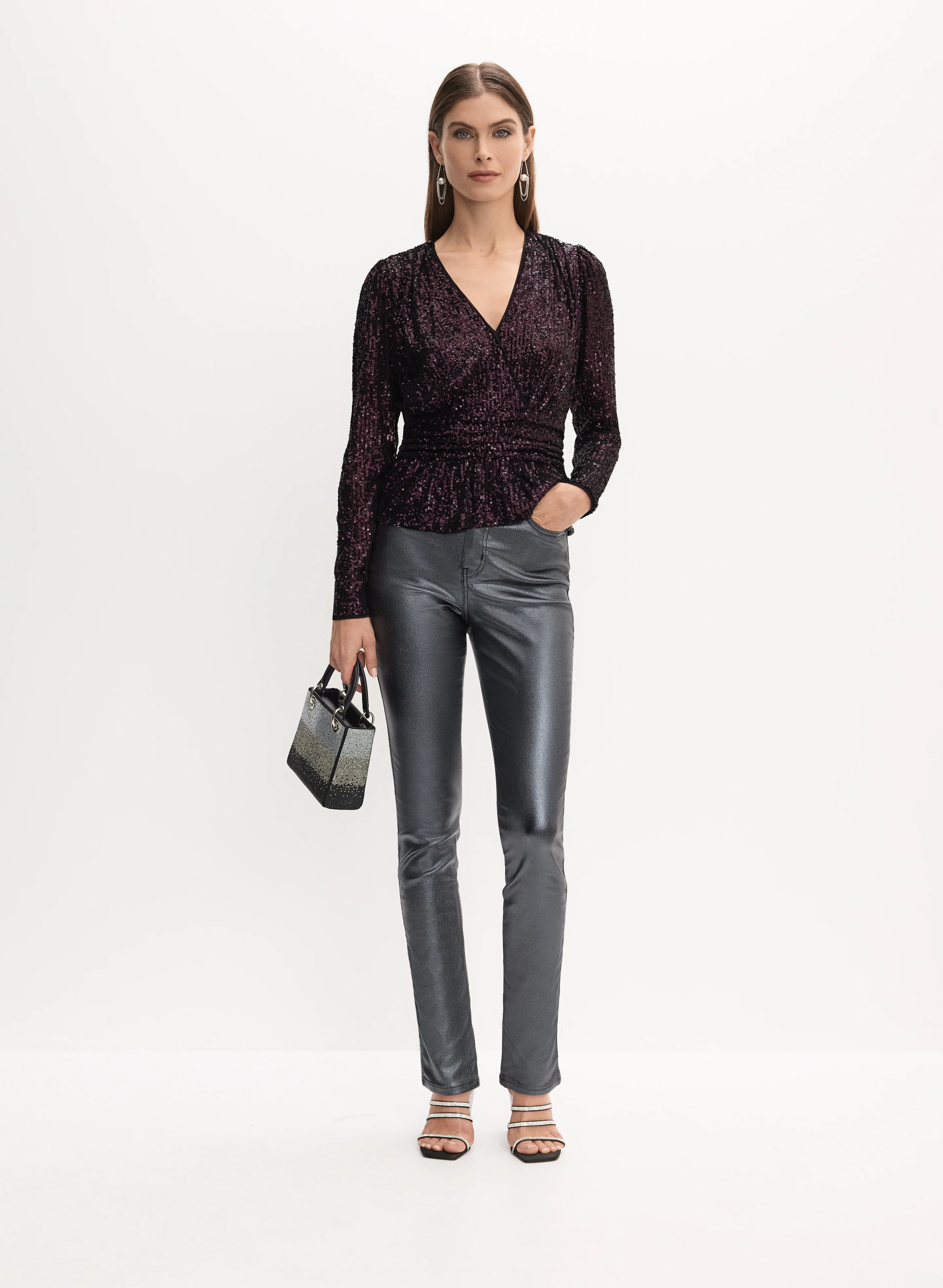 Peplum Sequin Top - Image 3