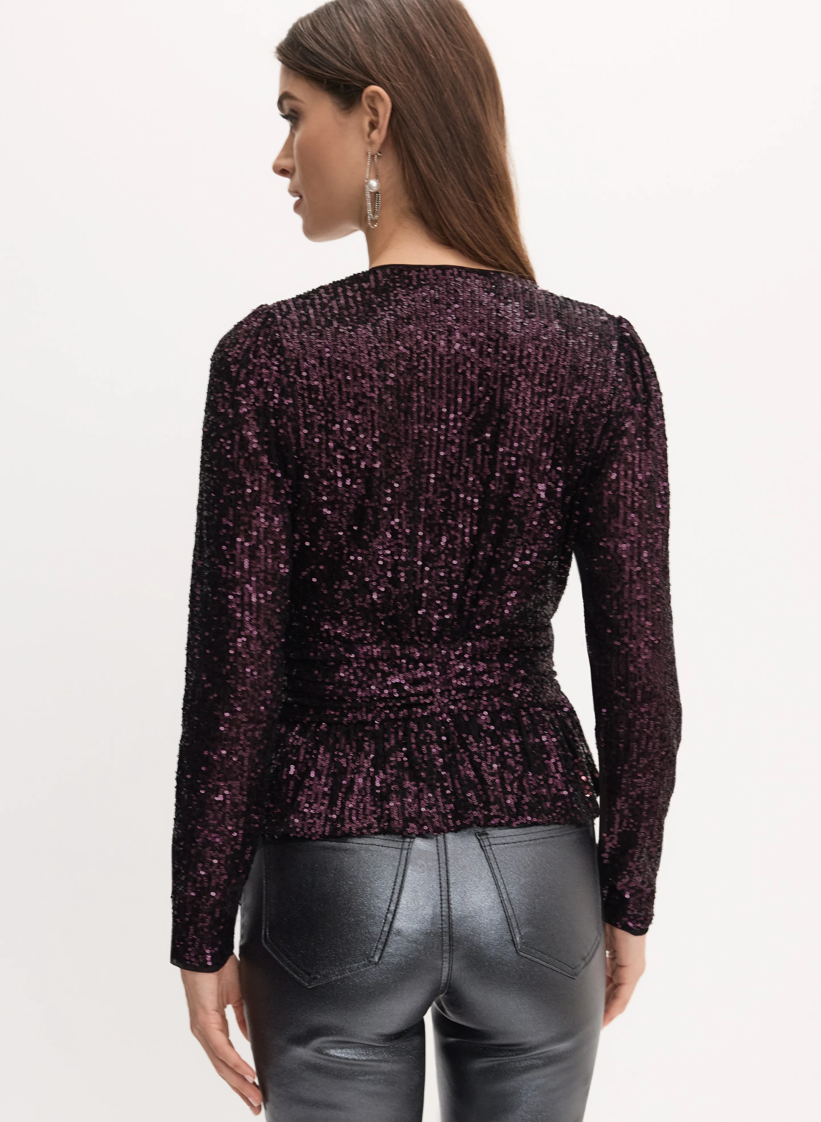 Peplum Sequin Top - Image 4