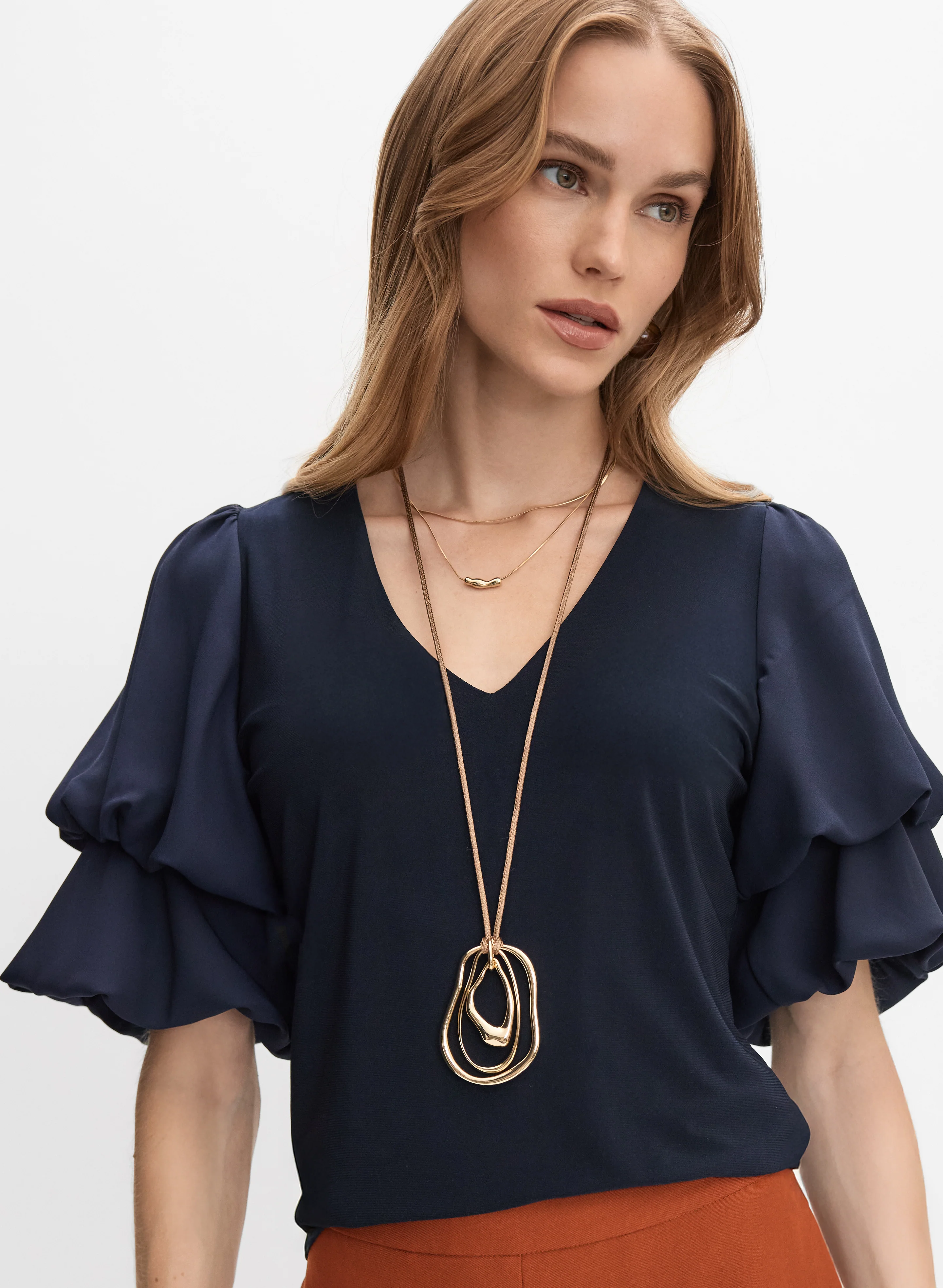 Pinched Puff Sleeve Top