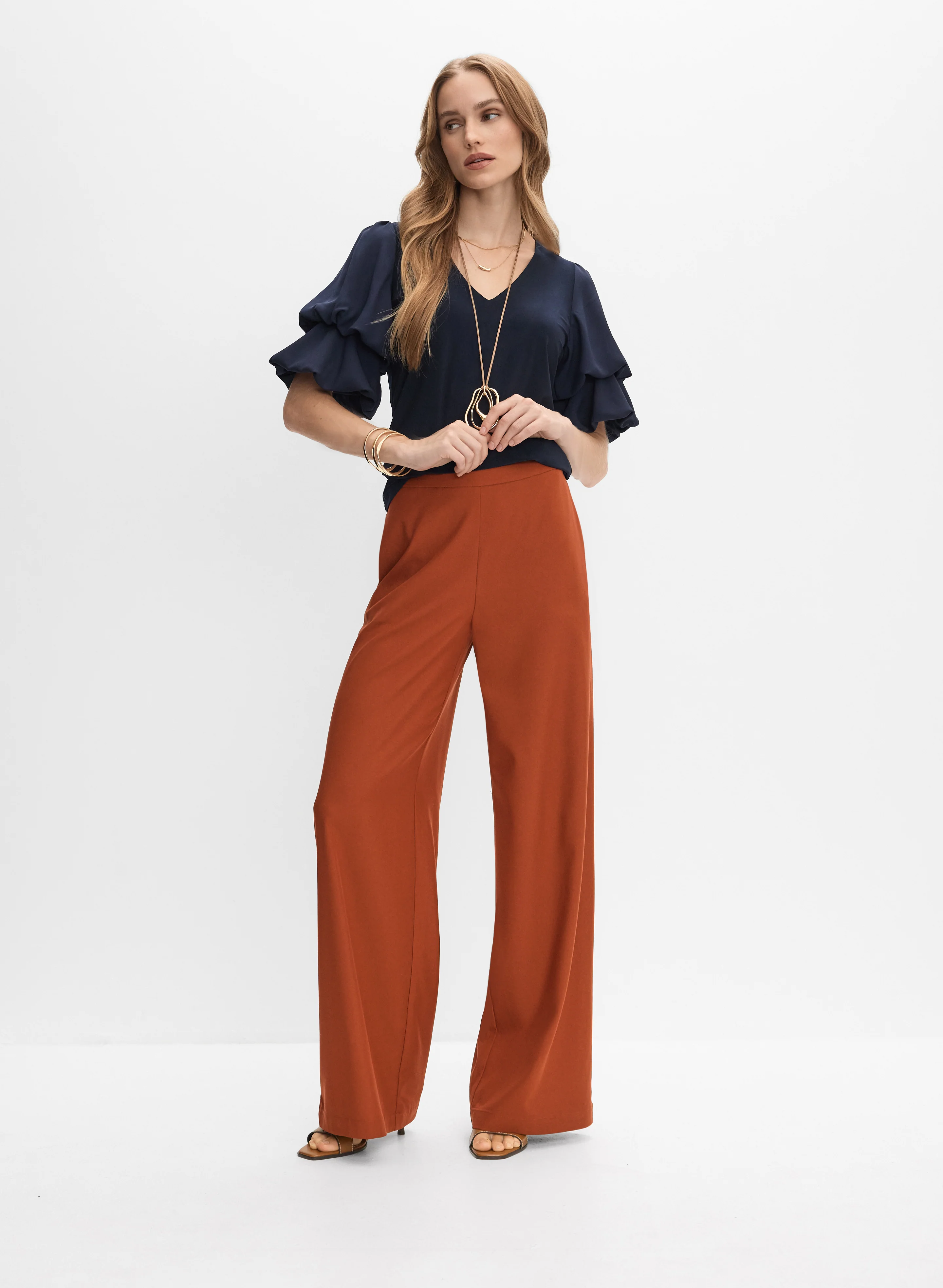 Pinched Puff Sleeve Top - Image 3