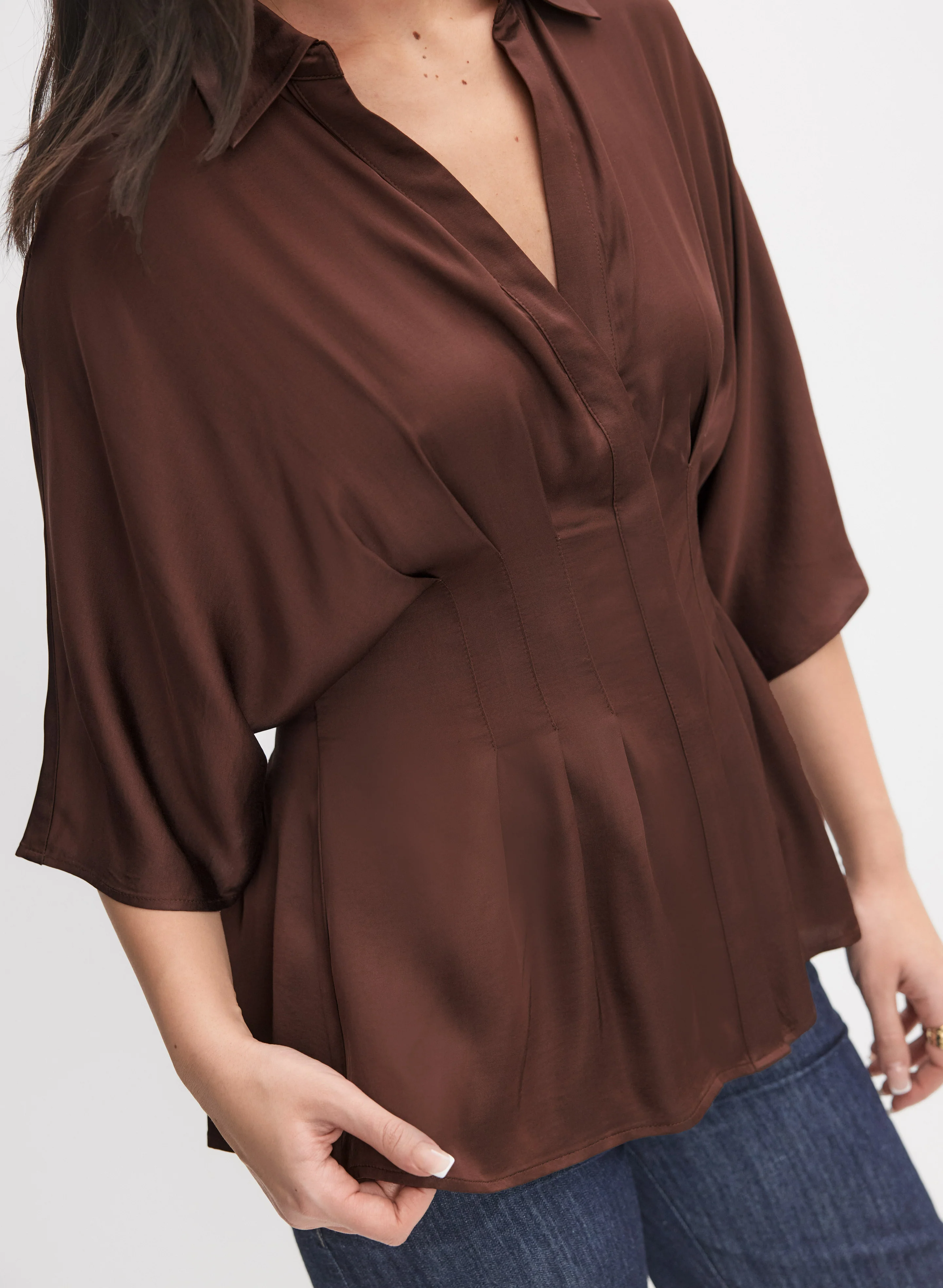Pintuck Satin Blouse - Image 2