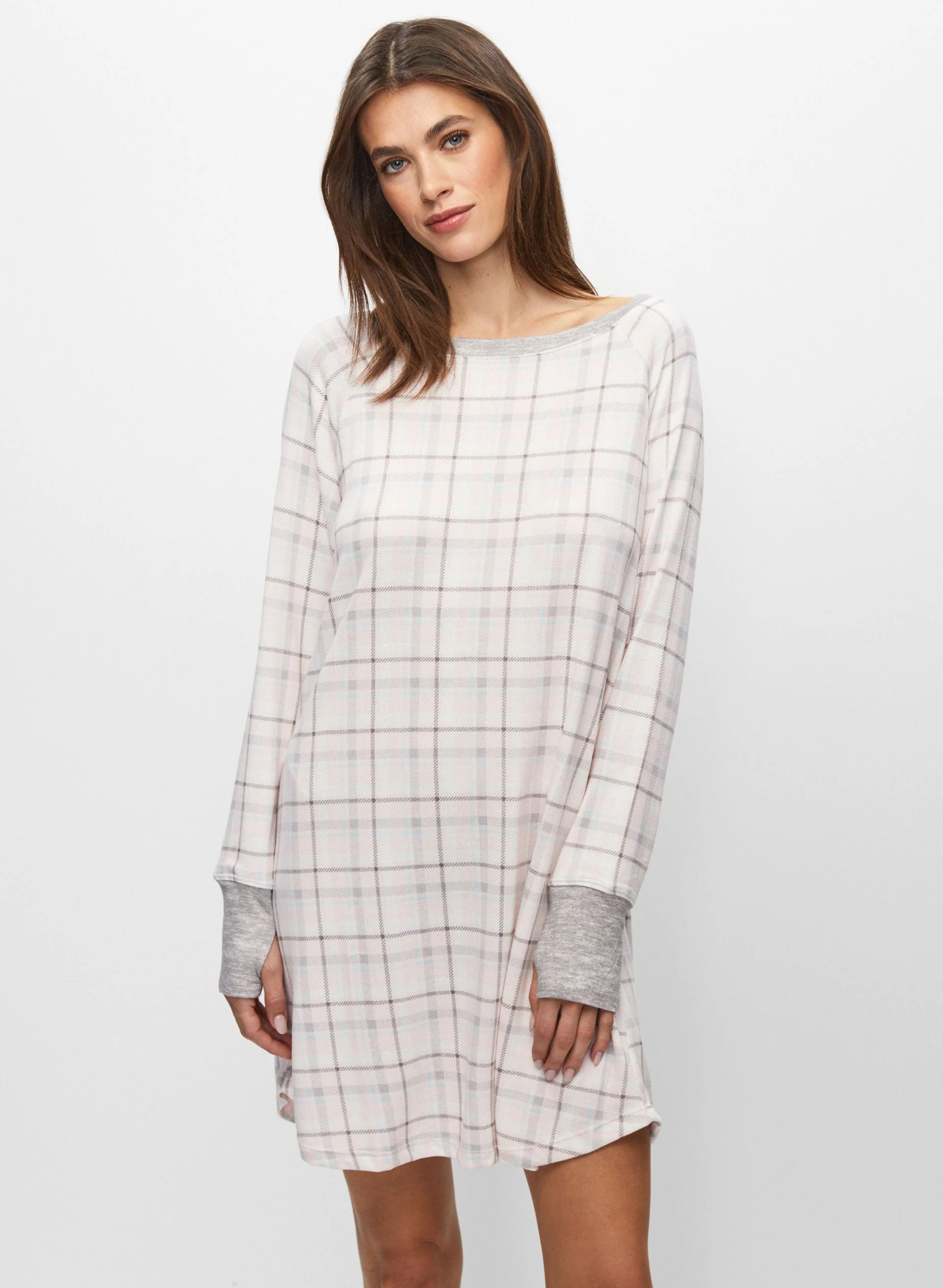 Plaid Motif Sleepshirt - Image 4
