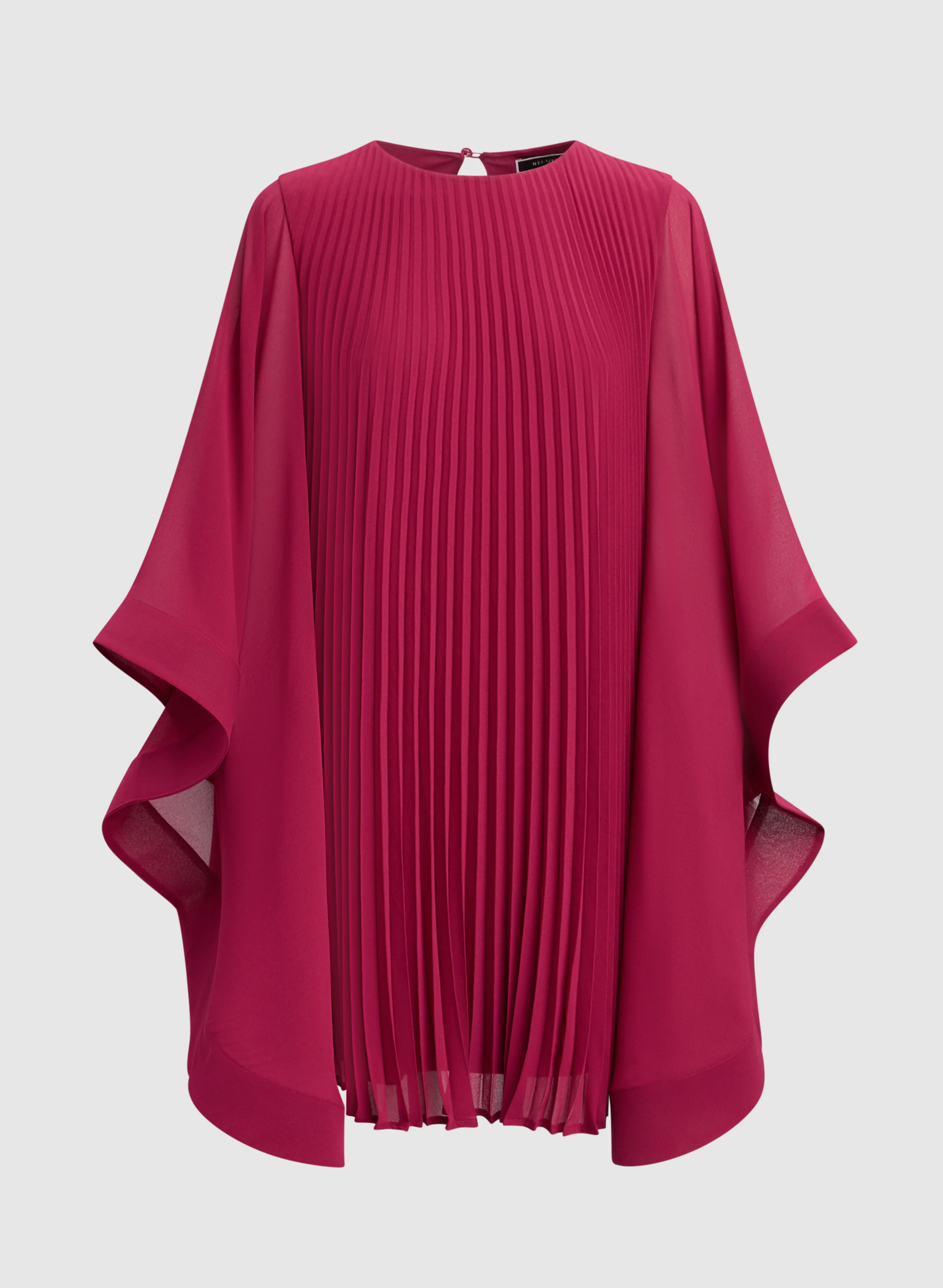 Pleated Cape Sleeve Dress - Image 5
