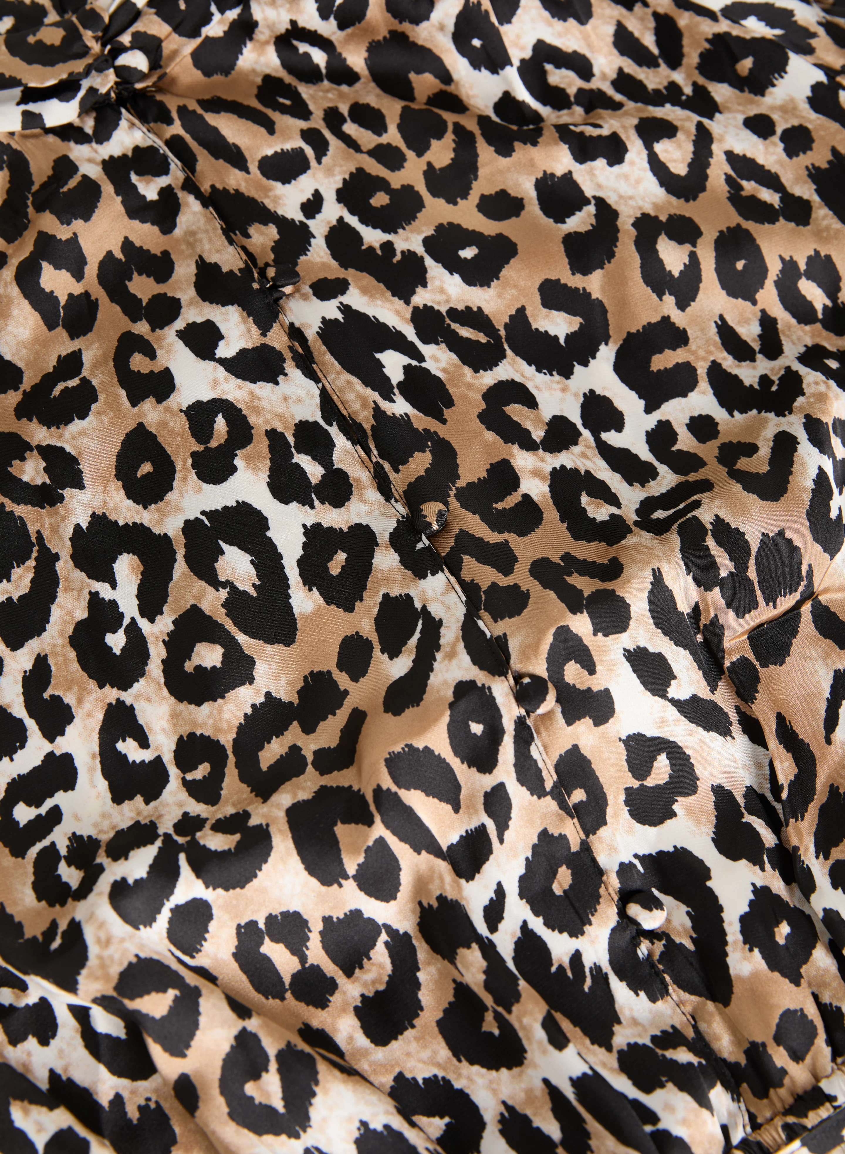 Pleated Leopard Print Dress - Image 7