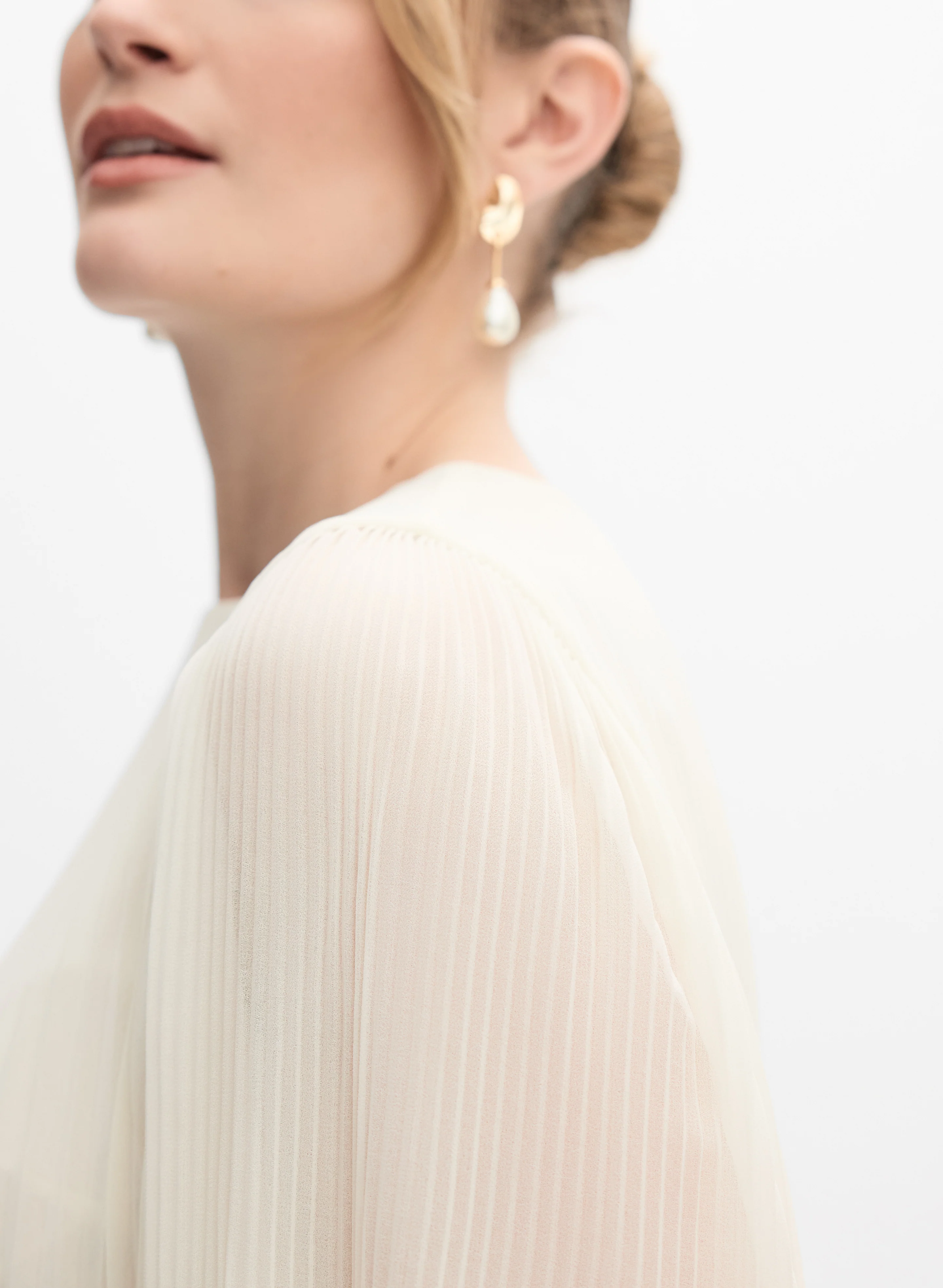 Plissé Chiffon Dress - Image 5