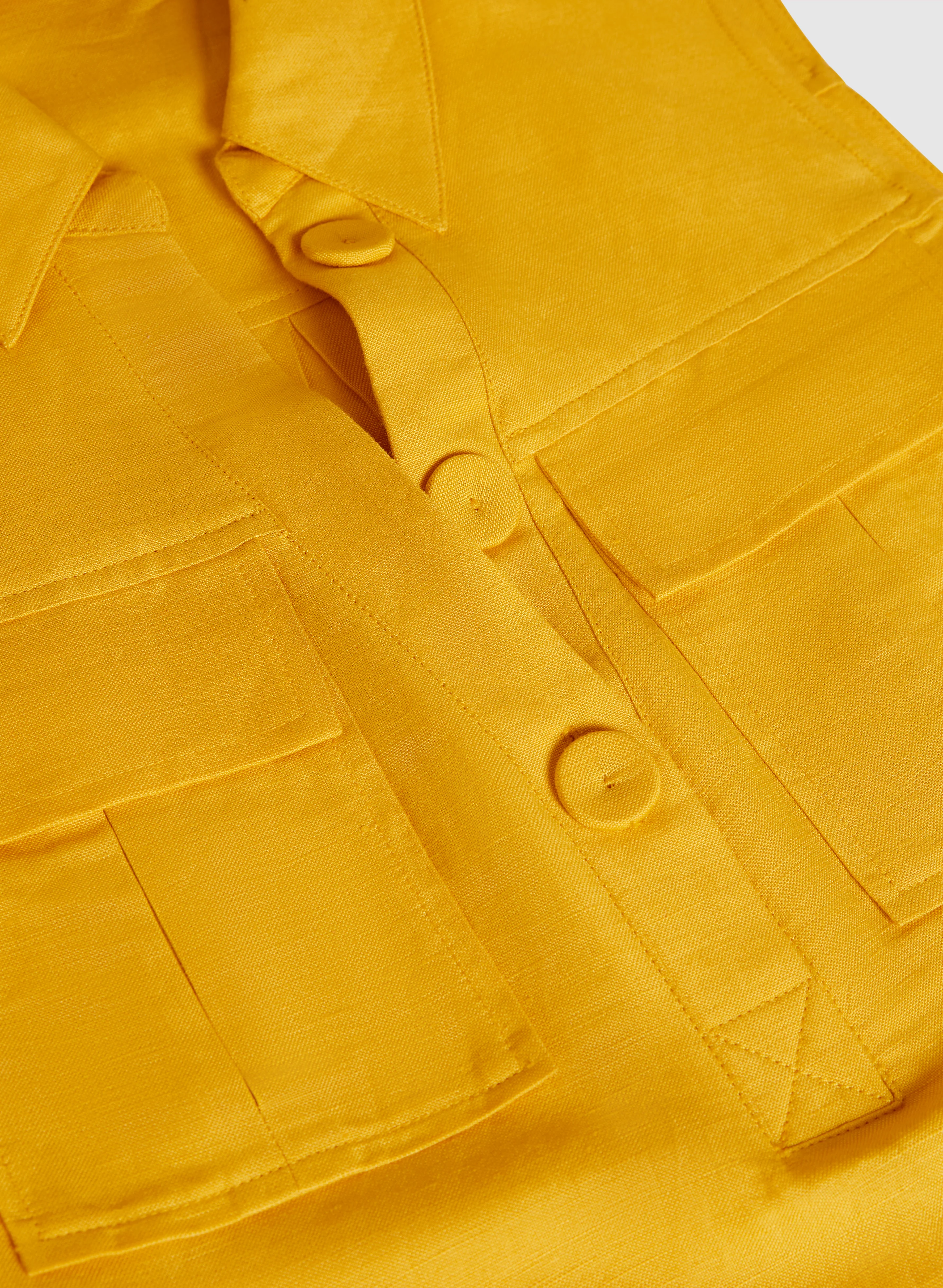 Linen Pocket Detail Dress - Image 6