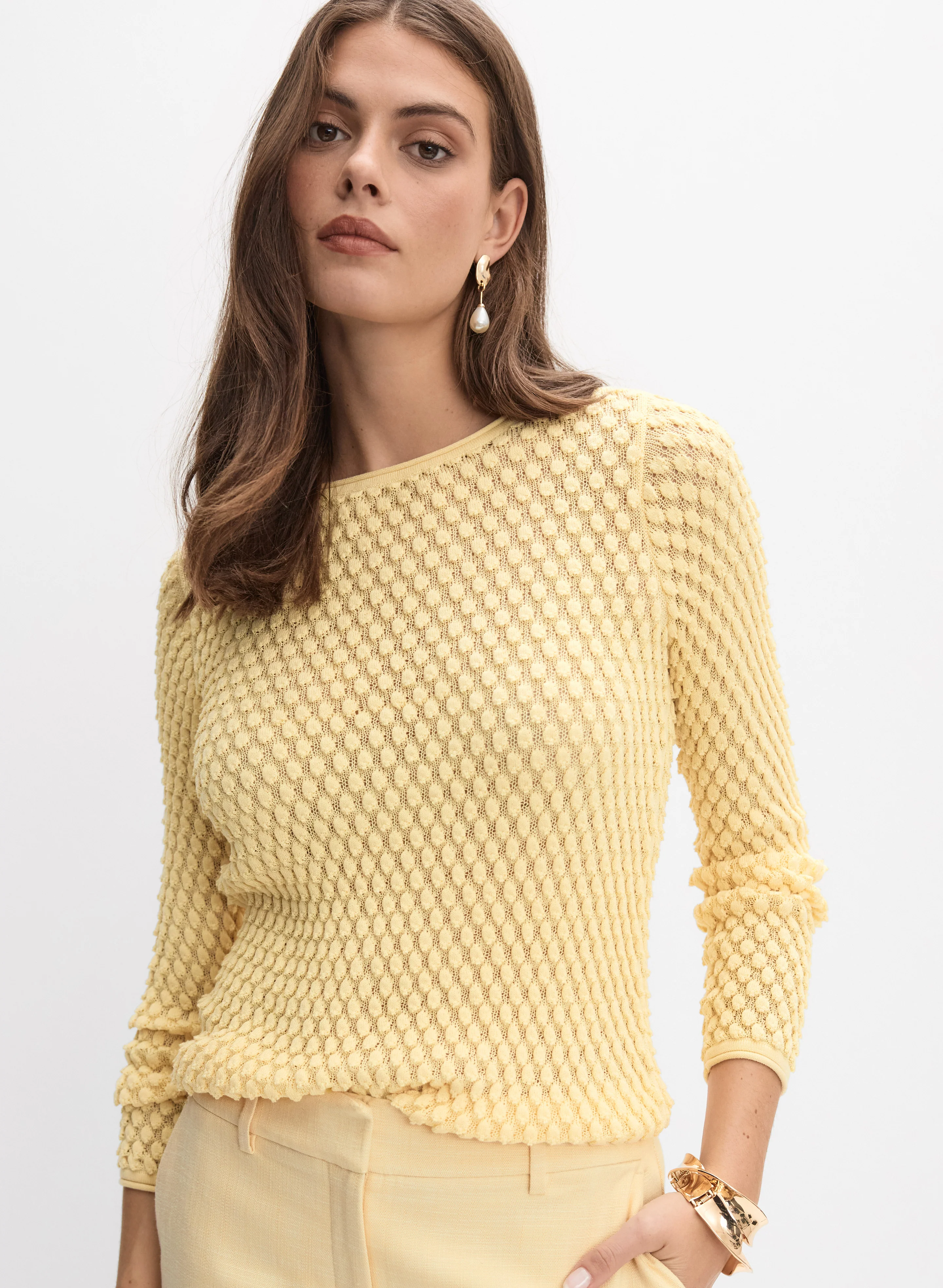 Popcorn Stitch Sweater