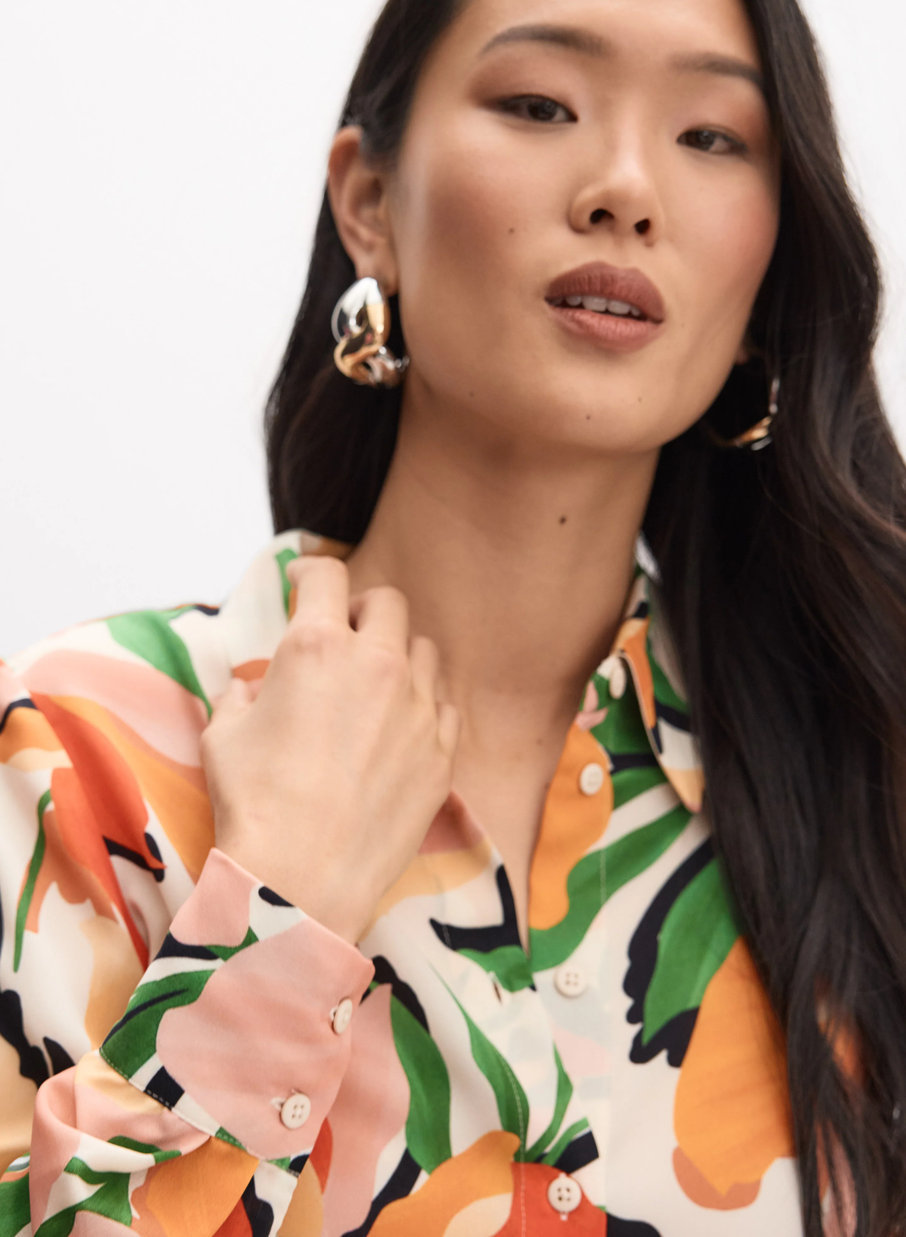 Printed Button-Down Blouse - Image 2