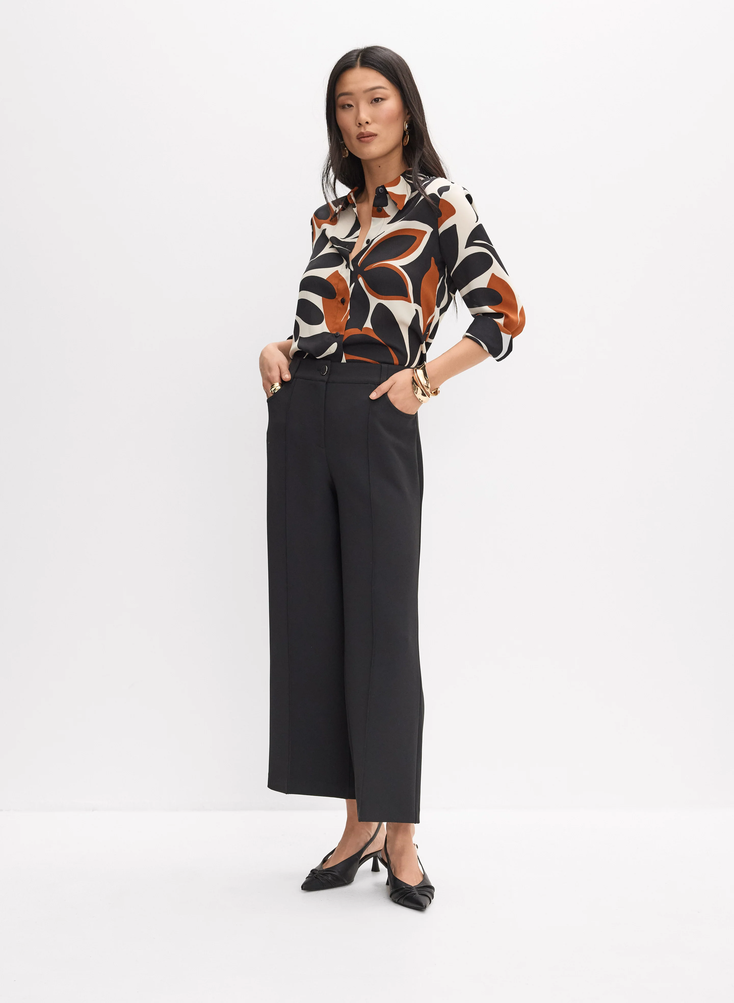 Printed Button-Down Blouse - Image 3