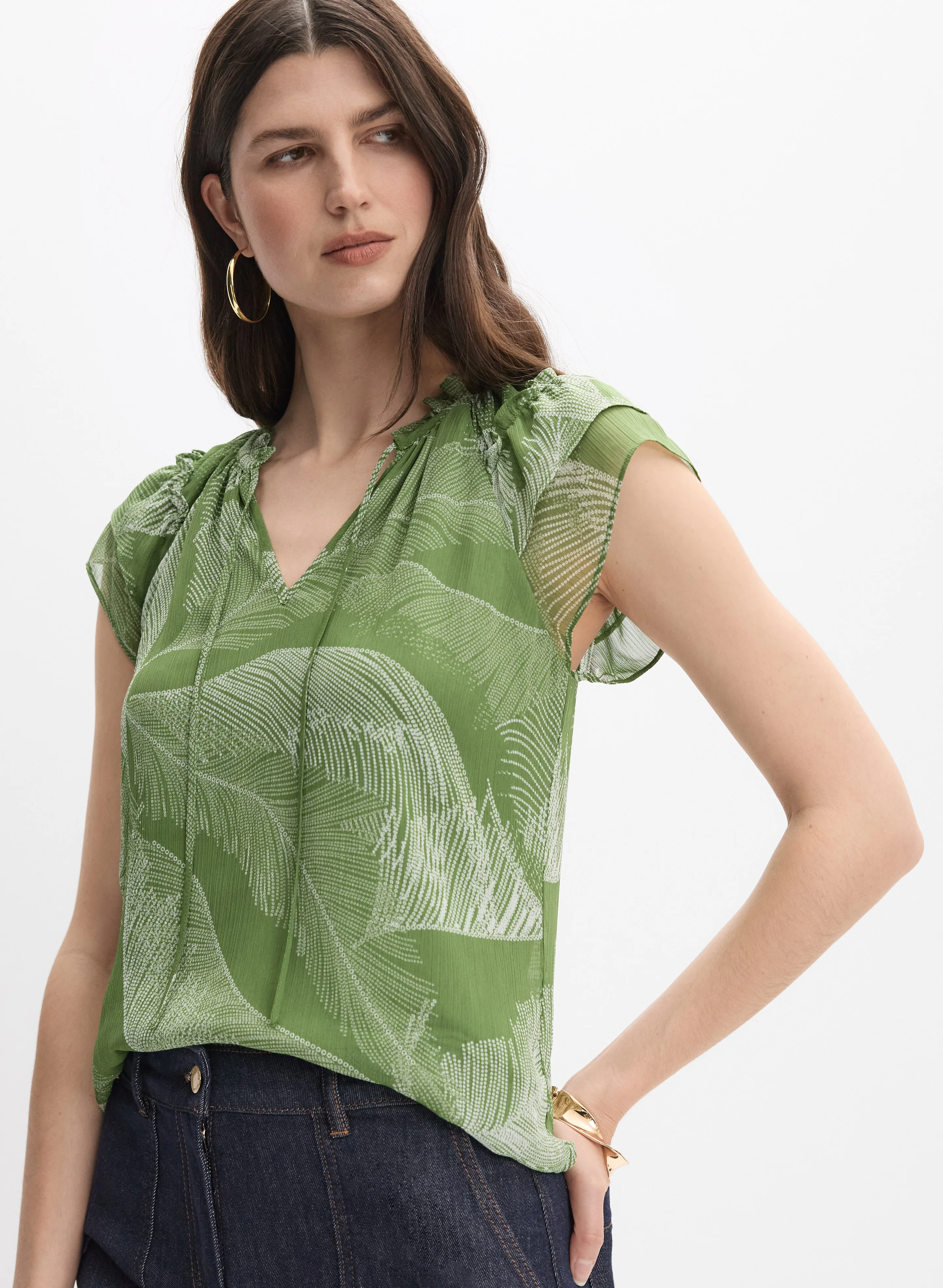 Printed Chiffon Blouse