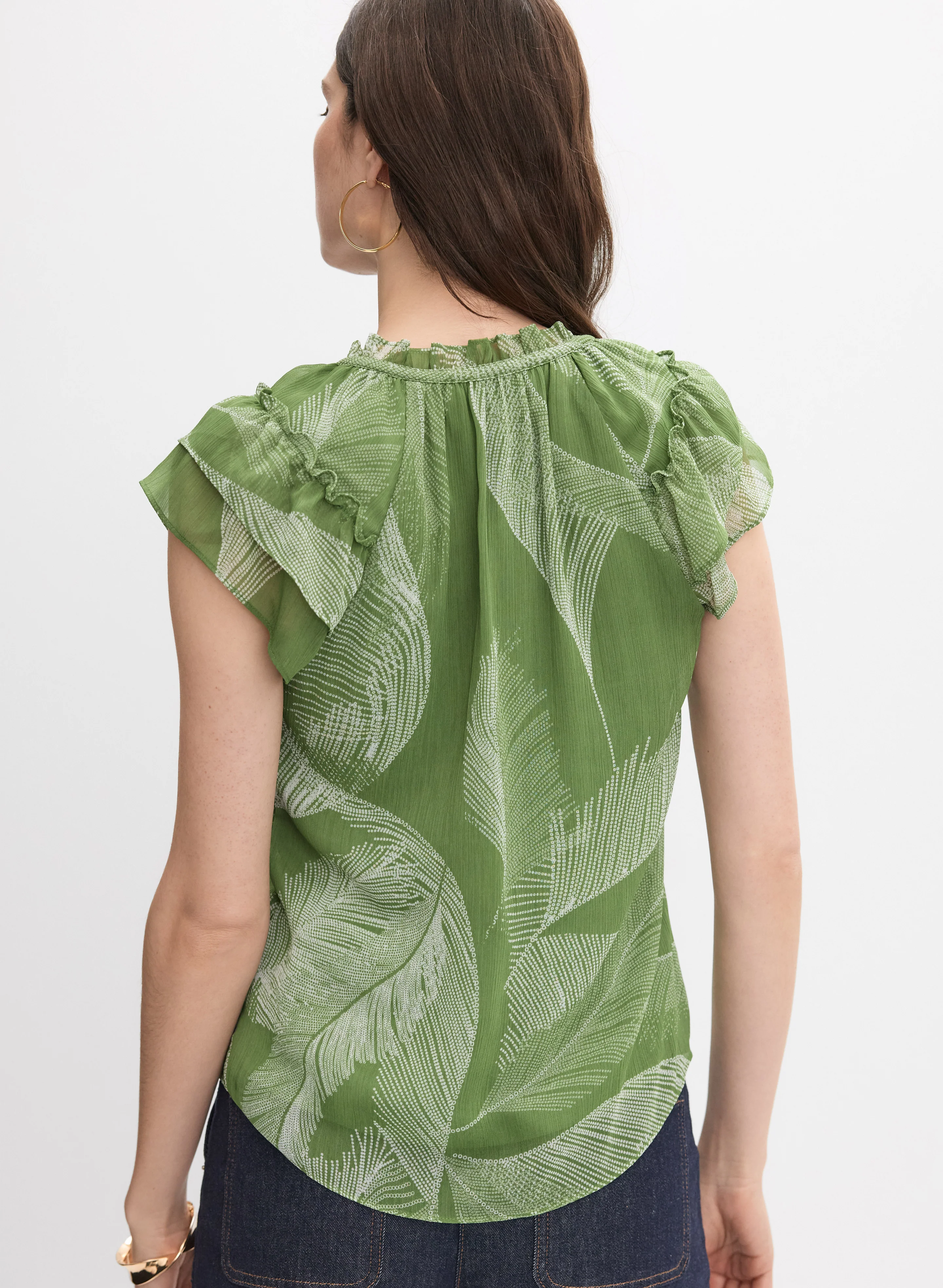 Printed Chiffon Blouse - Image 4