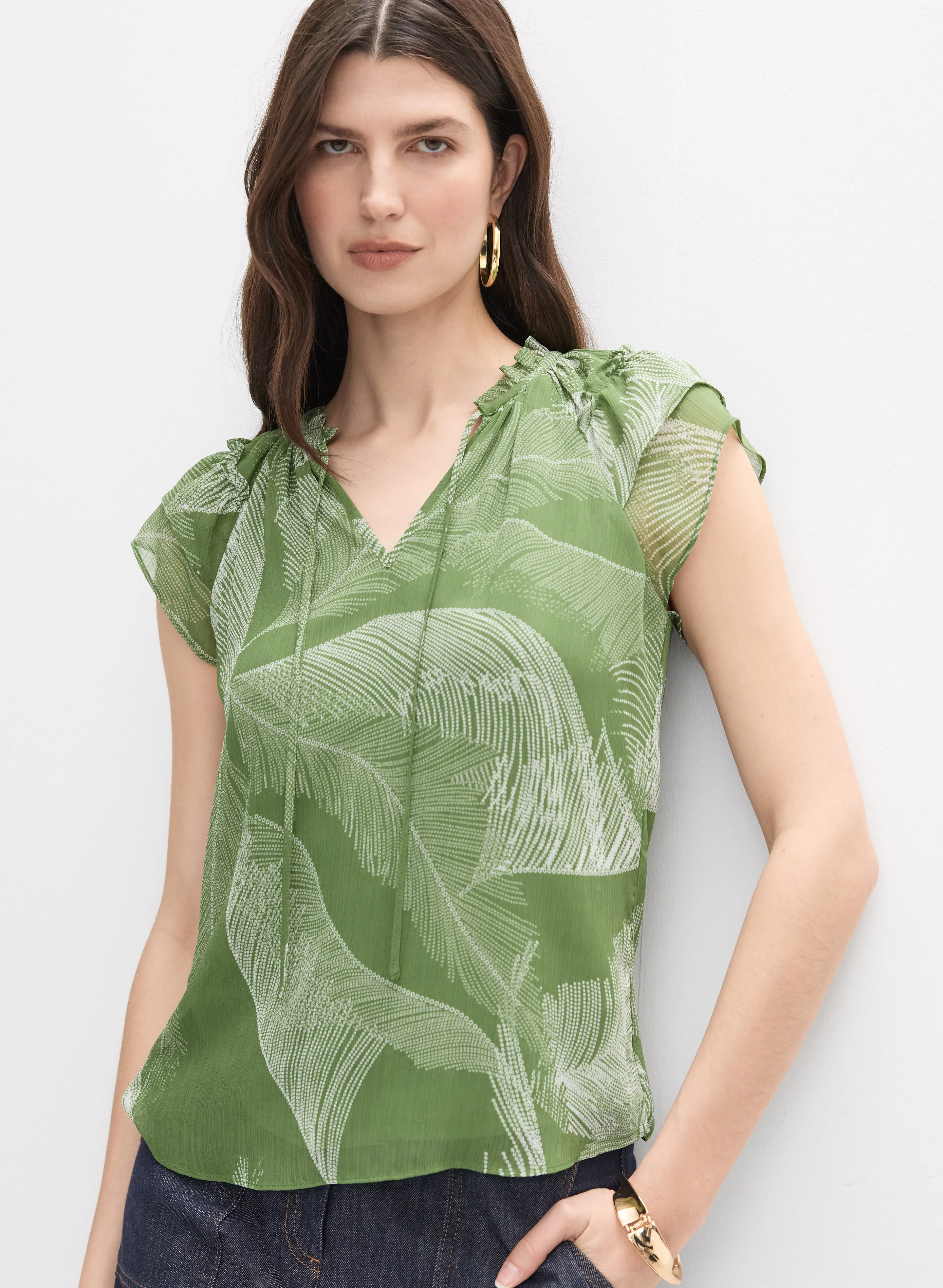 Printed Chiffon Blouse - Image 5
