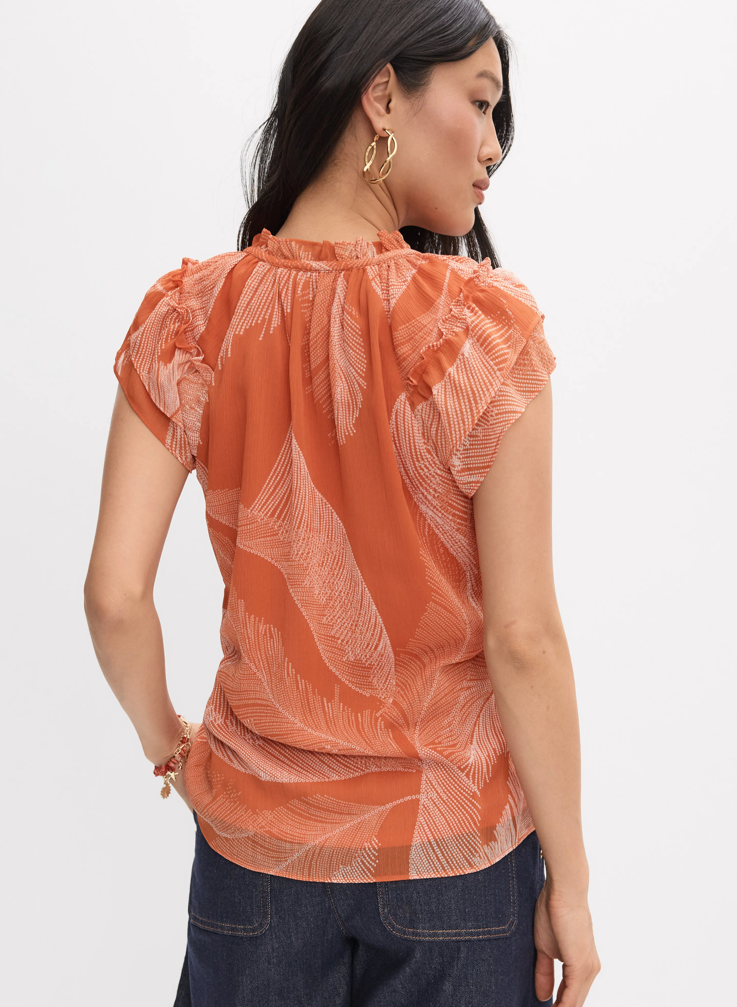 Printed Chiffon Blouse - Image 4