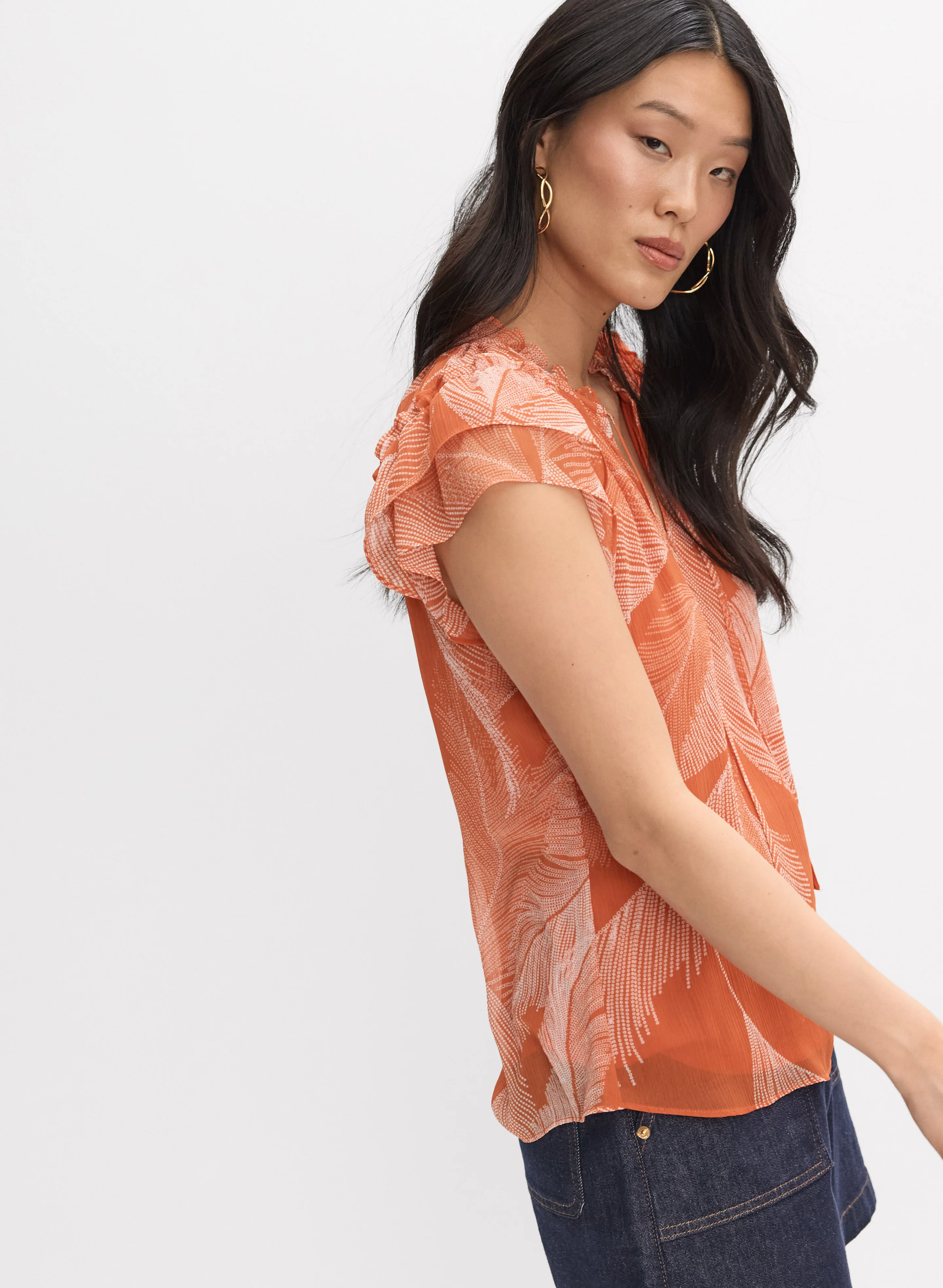 Printed Chiffon Blouse - Image 5