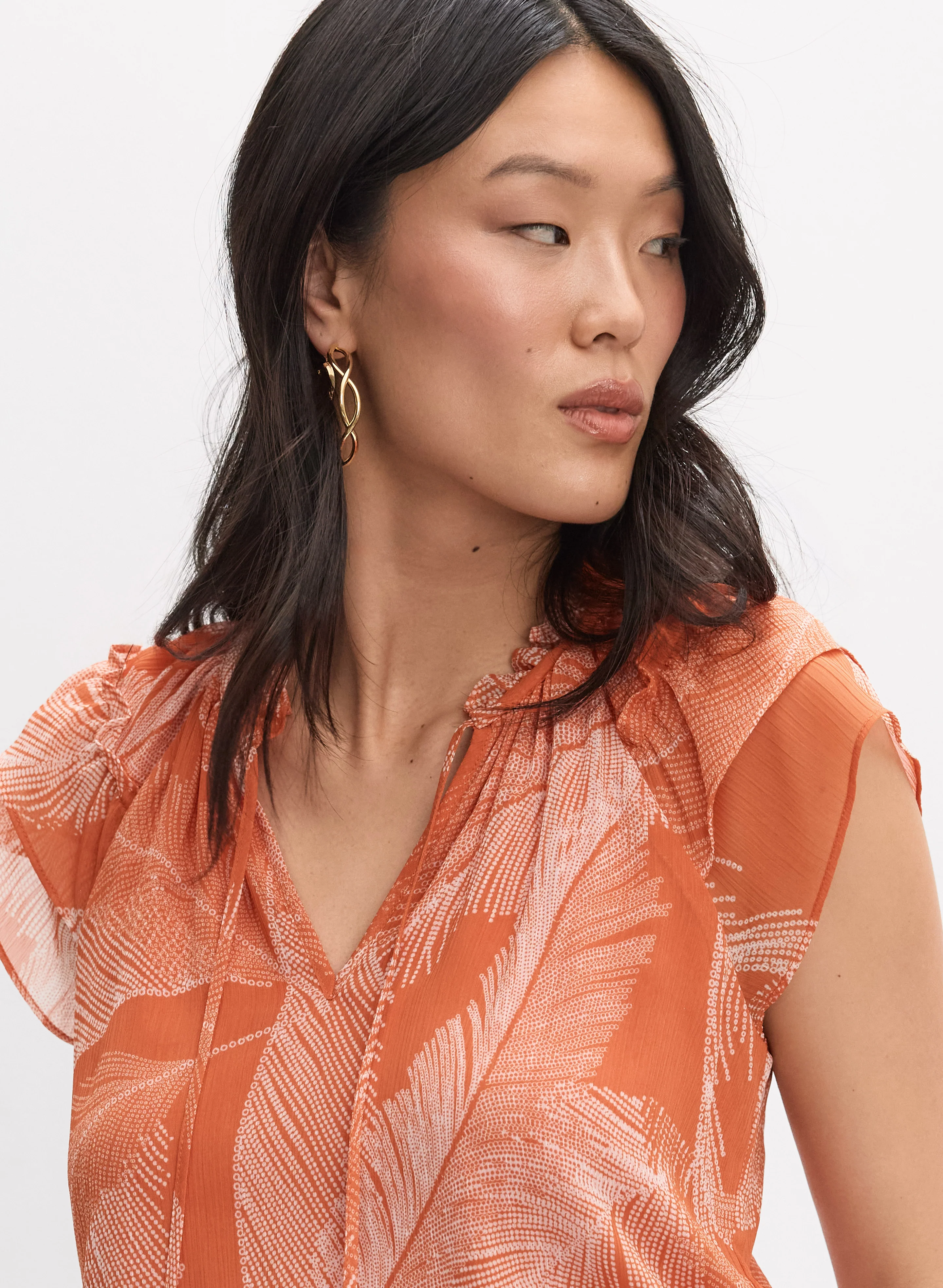 Printed Chiffon Blouse - Image 8