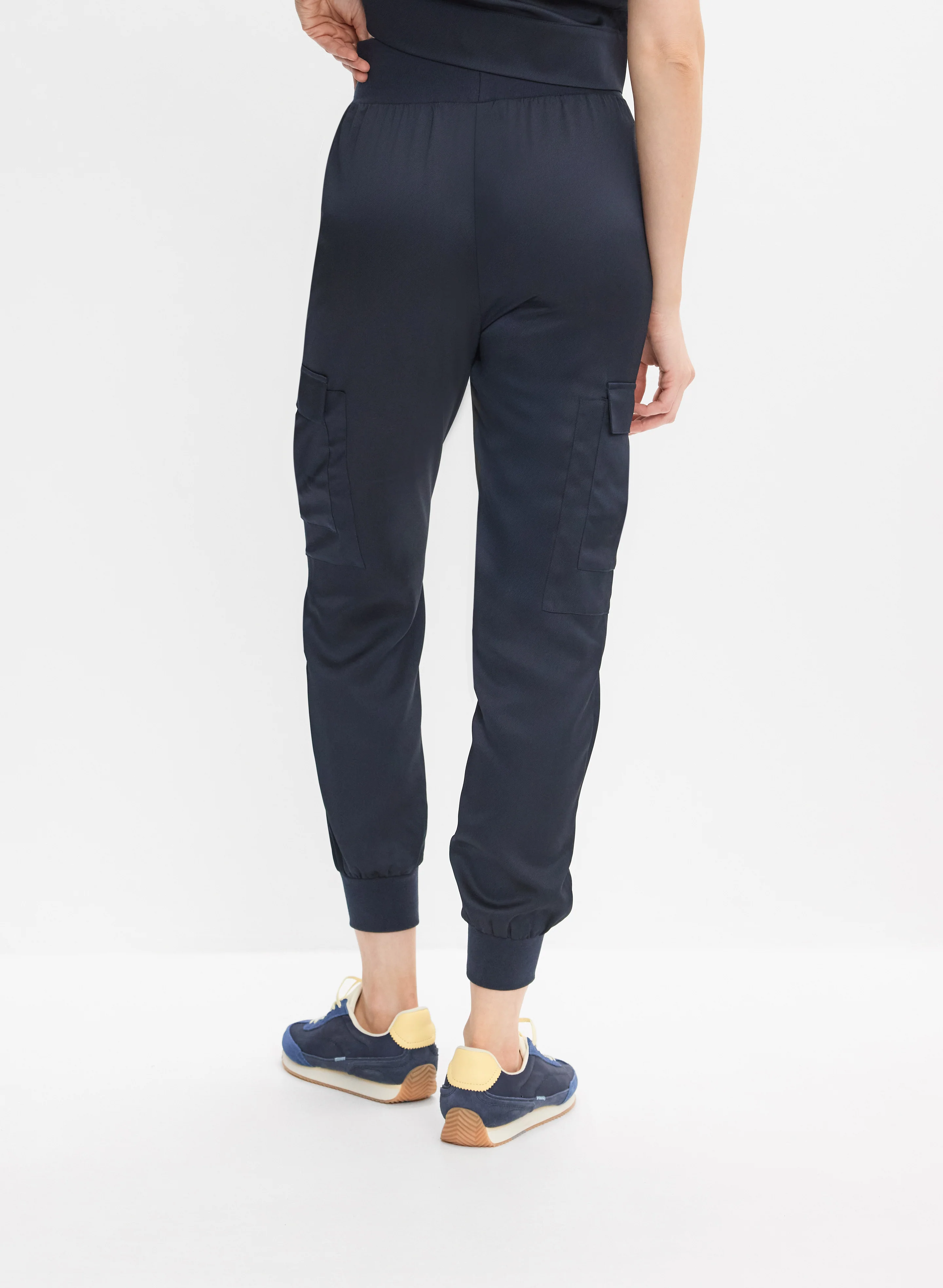 Pull-On Satin Cargo Pants - Image 2