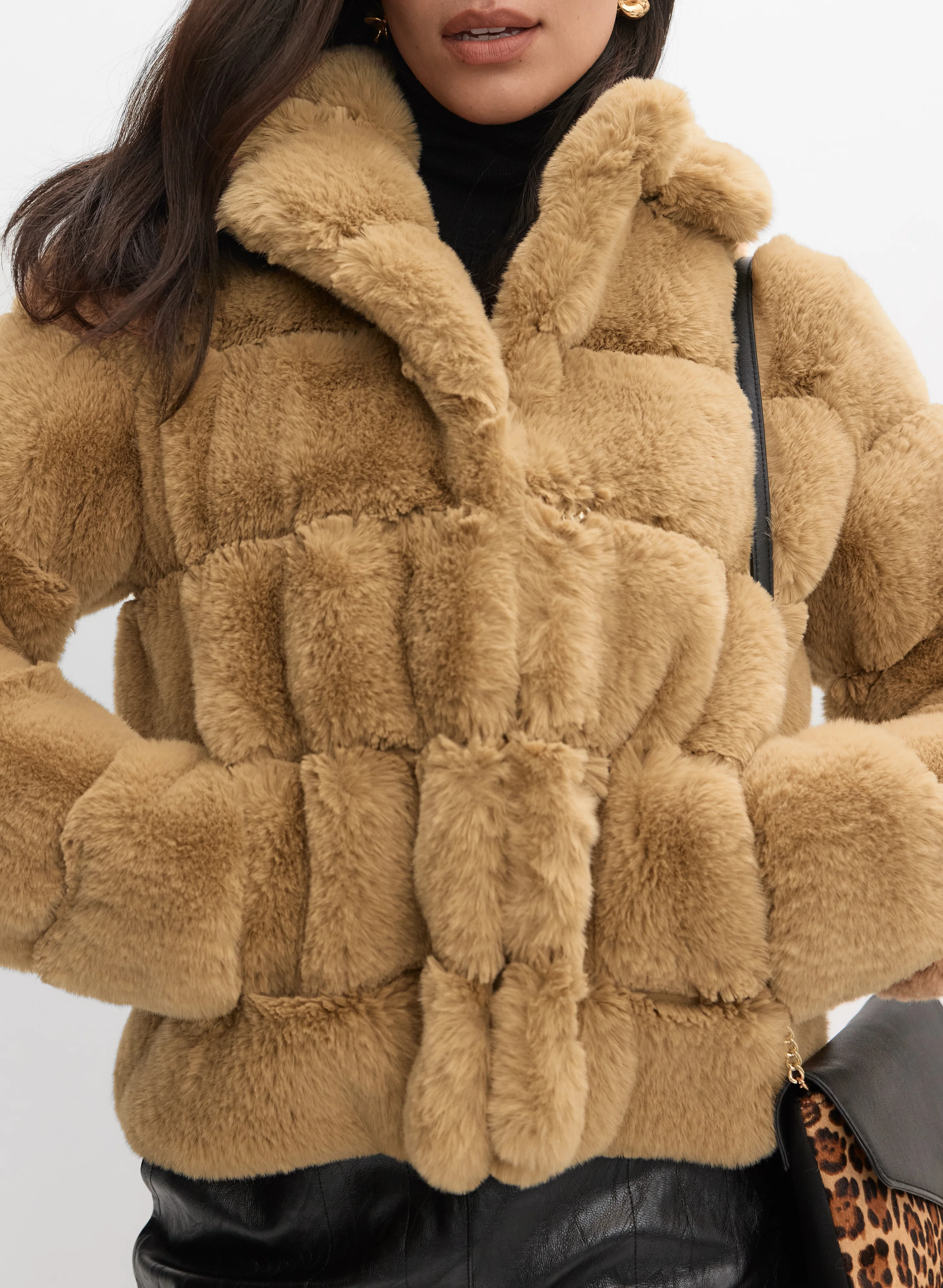 Quilted Faux Fur Coat - Image 8