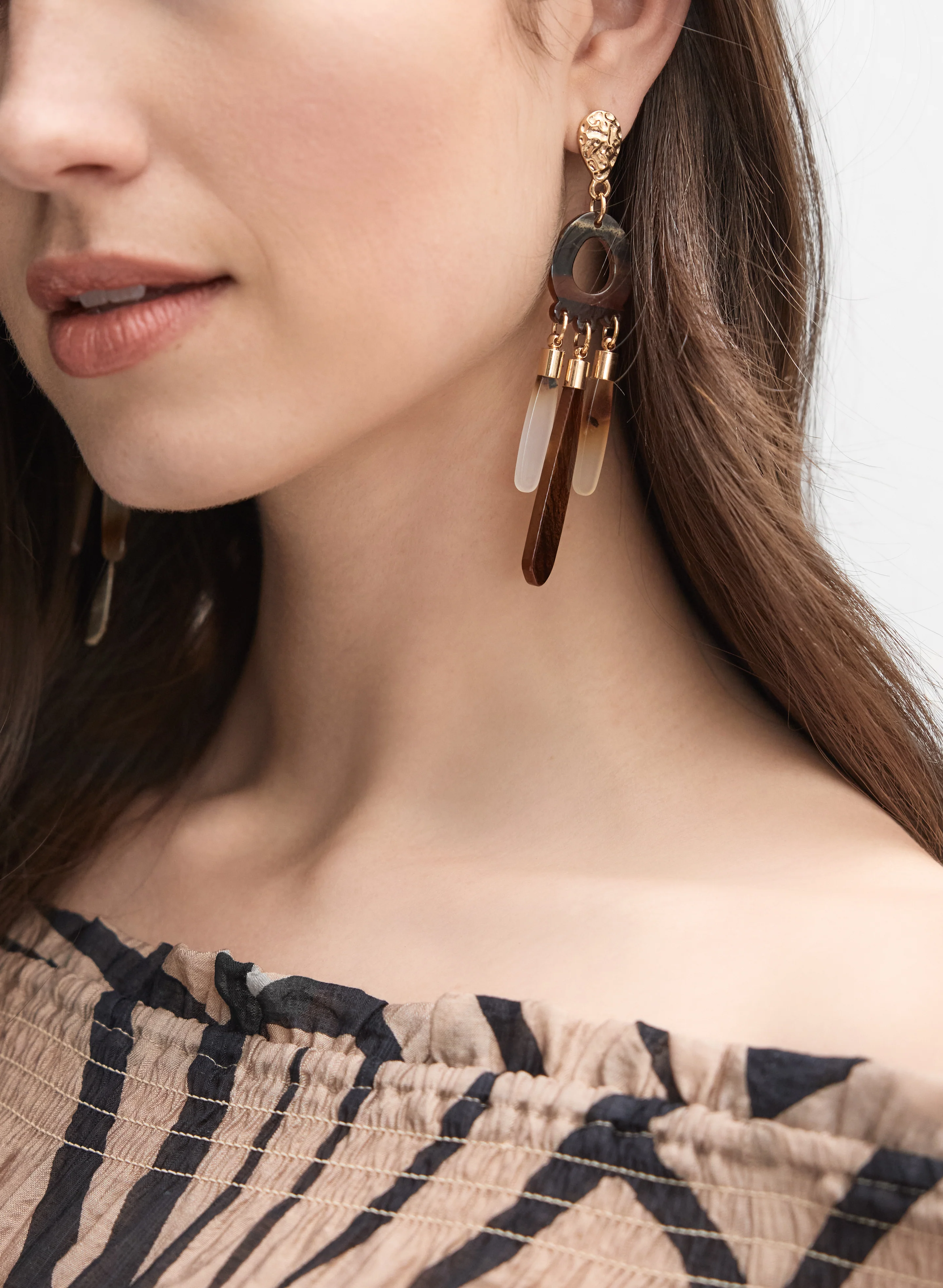 Resin Teardrop Earrings - Image 2