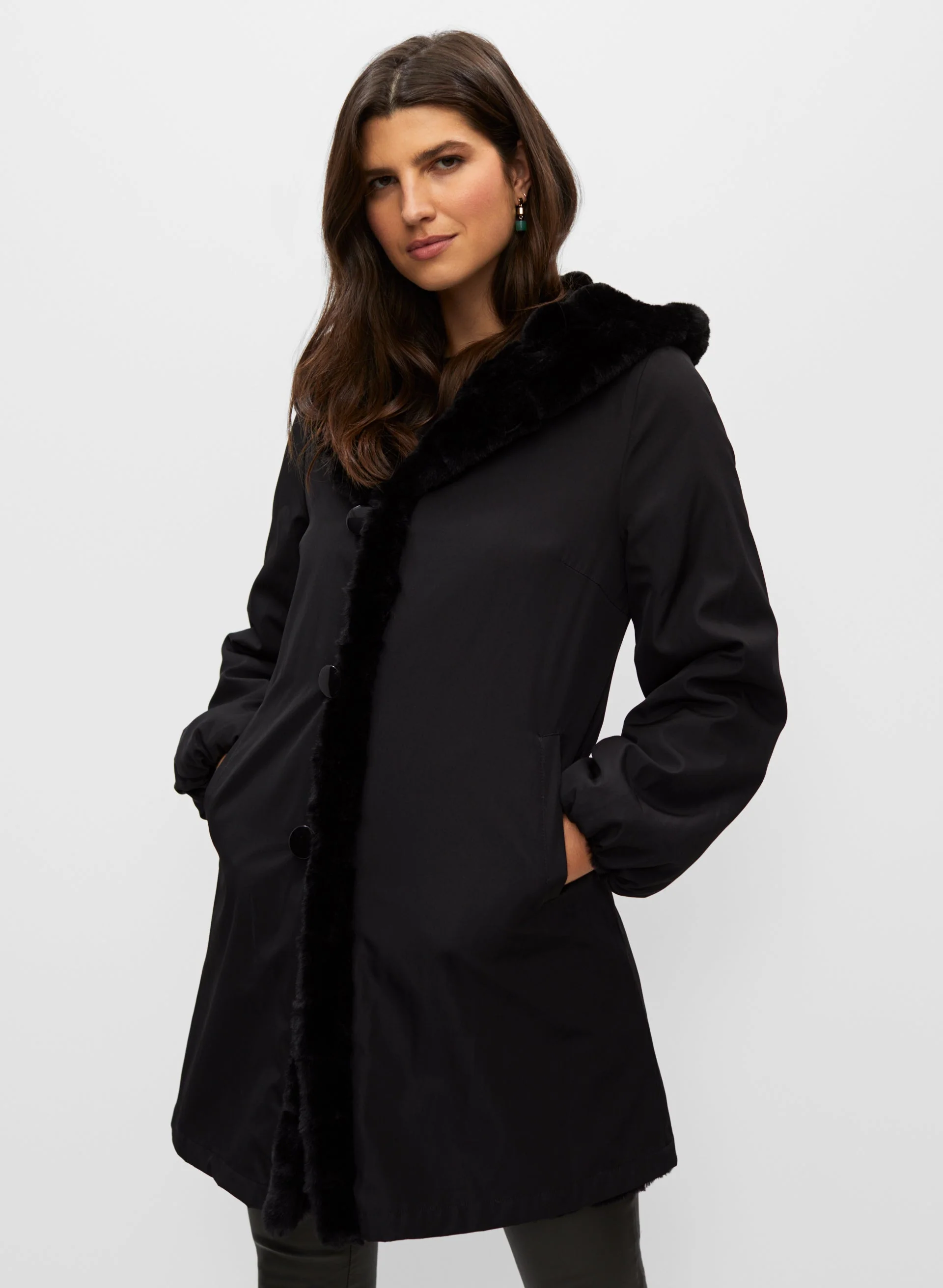 Reversible Faux Fur Coat - Image 4