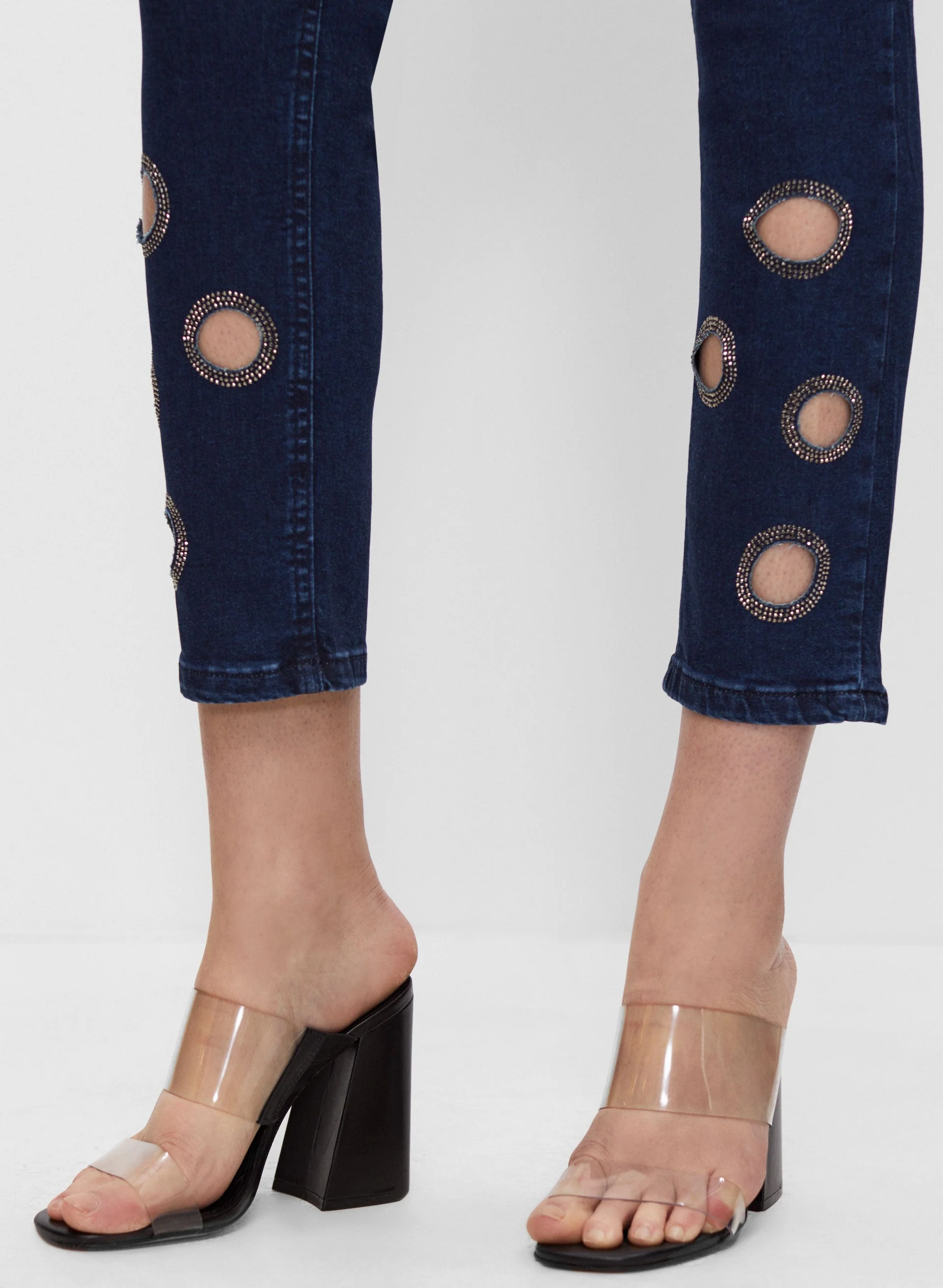 Rhinestone Detail Jeans - Image 5