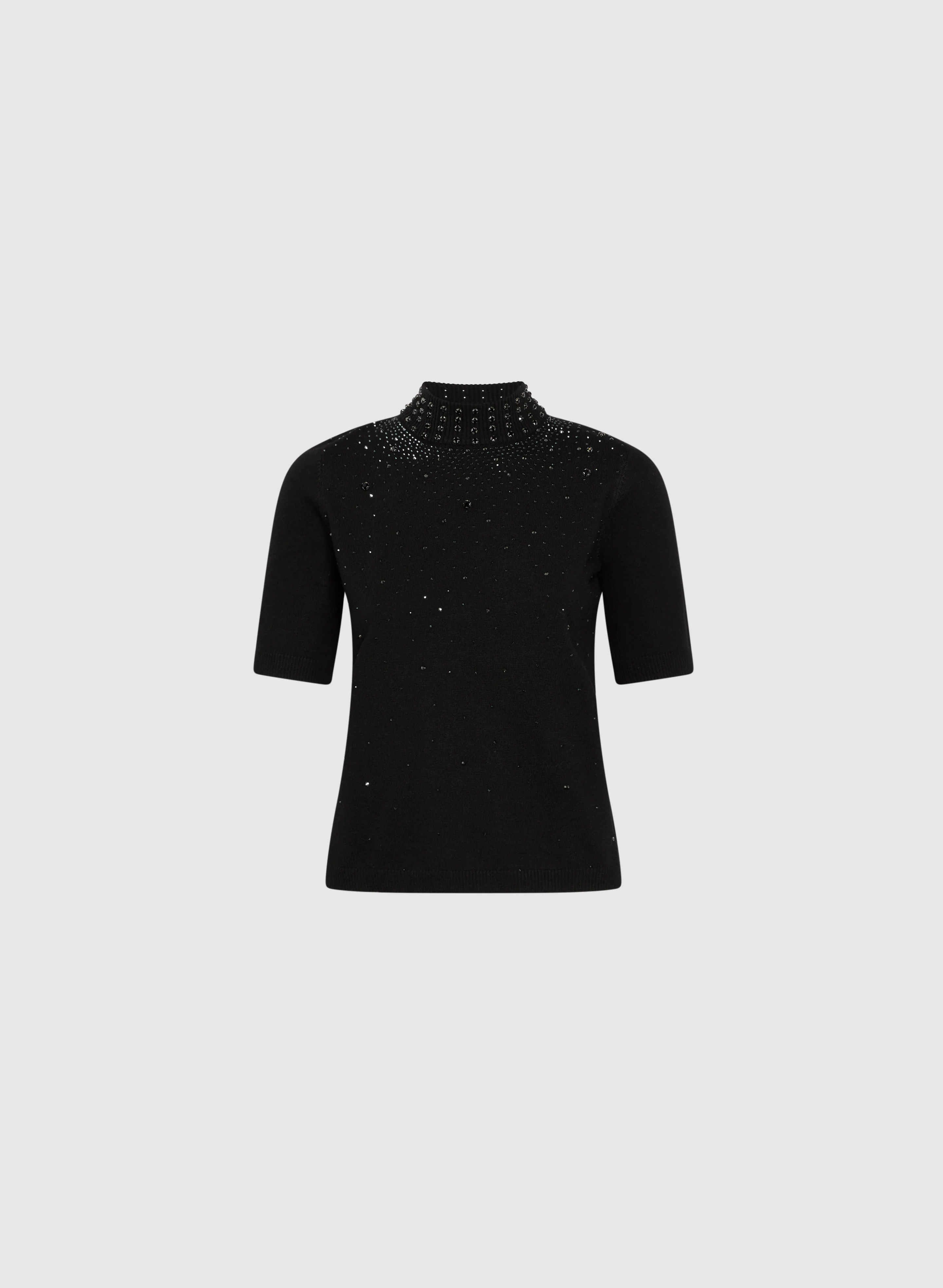 Rhinestone Detail Knit T-Shirt - Image 6