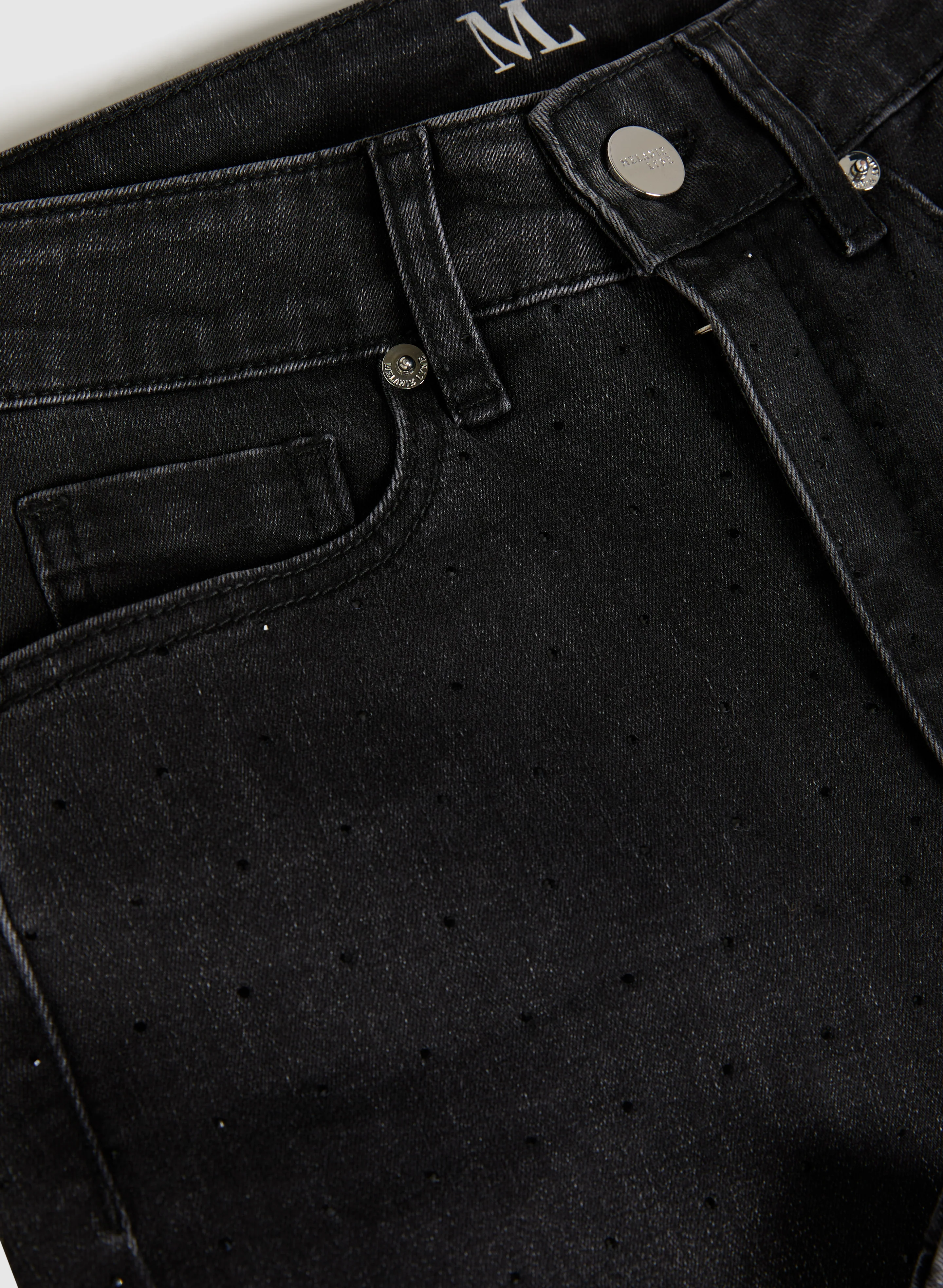 Rhinestone Detail Slim Leg Jeans - Image 7