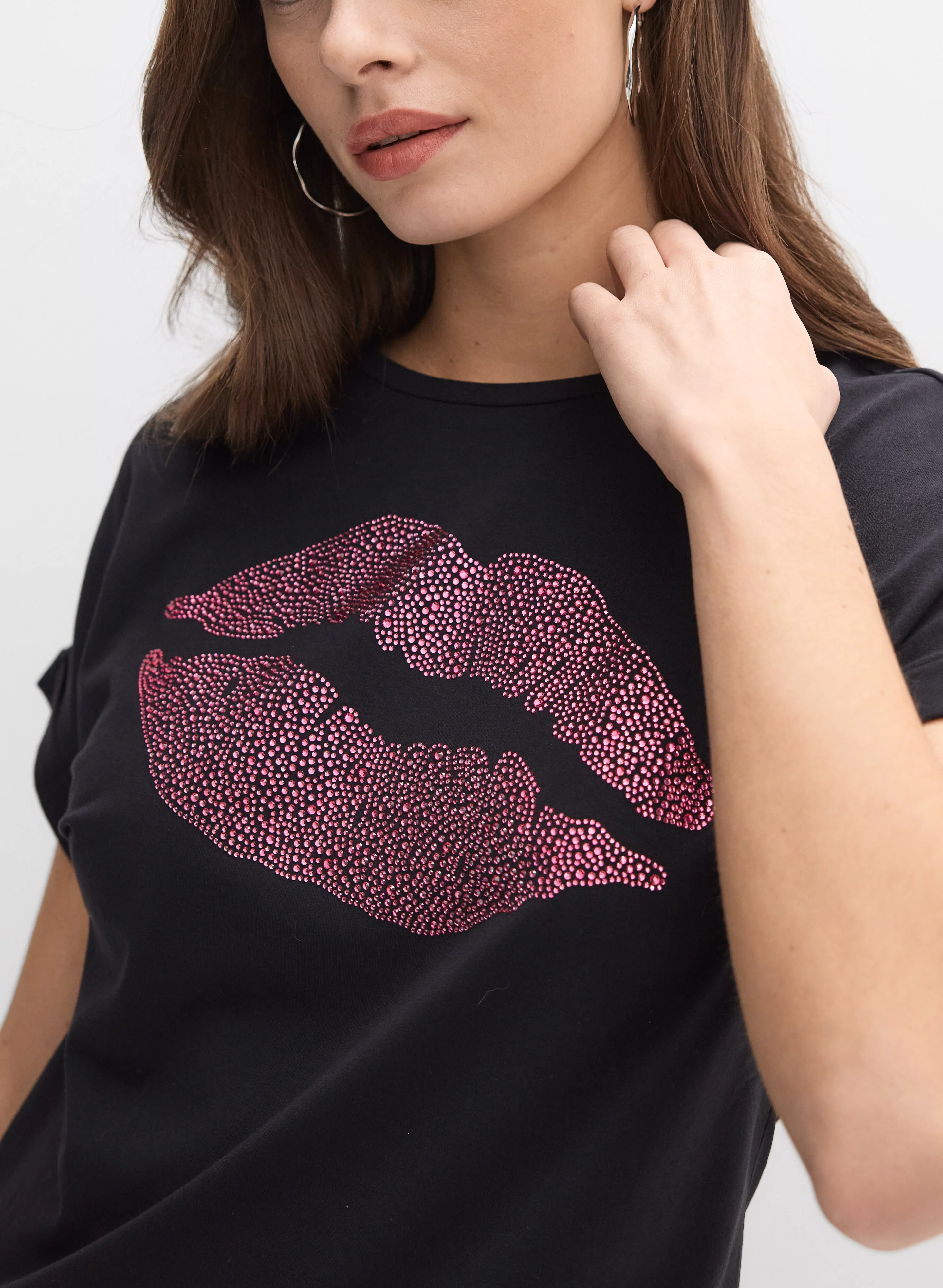 Rhinestone Lips T-Shirt - Image 2