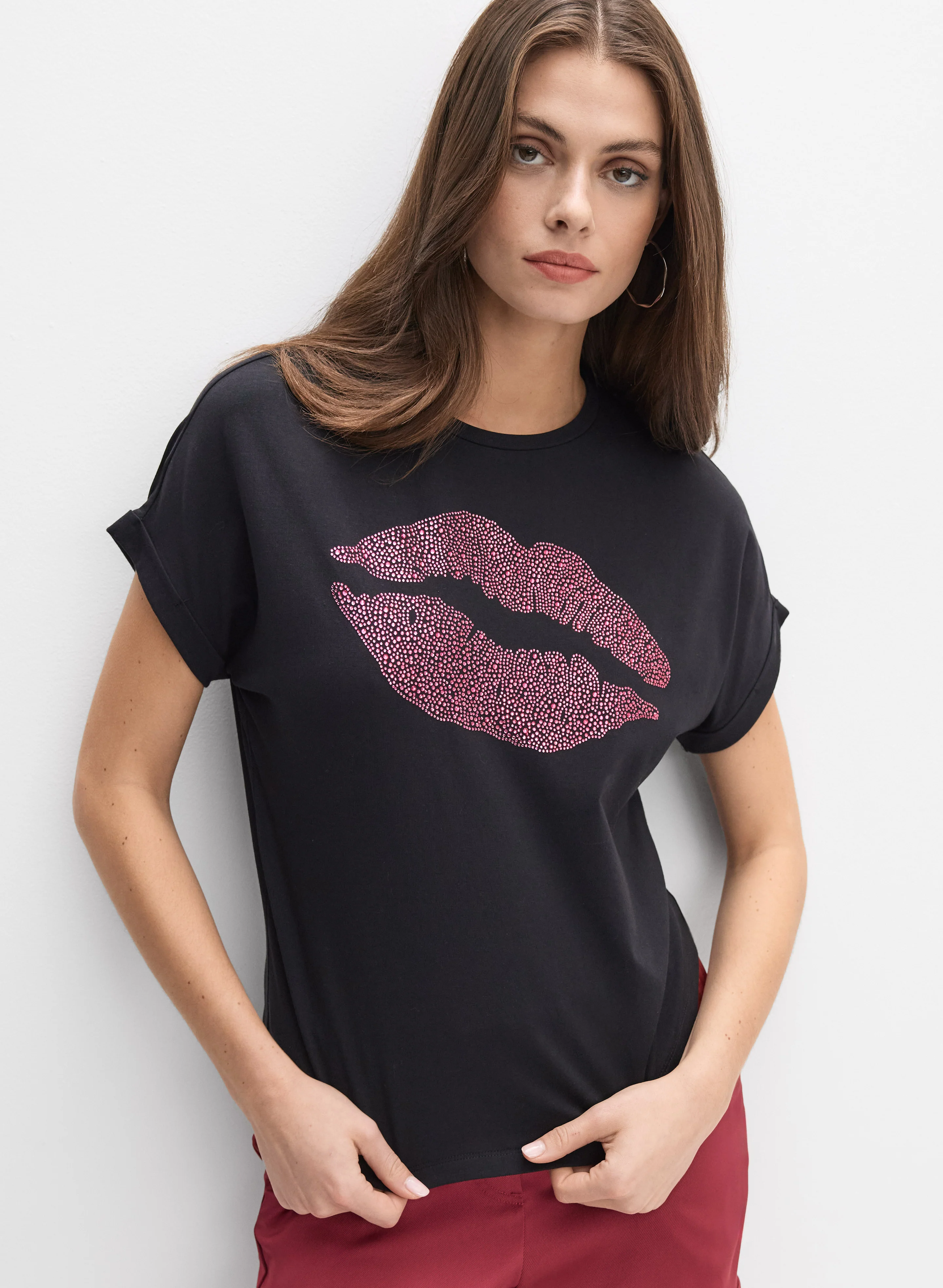 Rhinestone Lips T-Shirt - Image 5