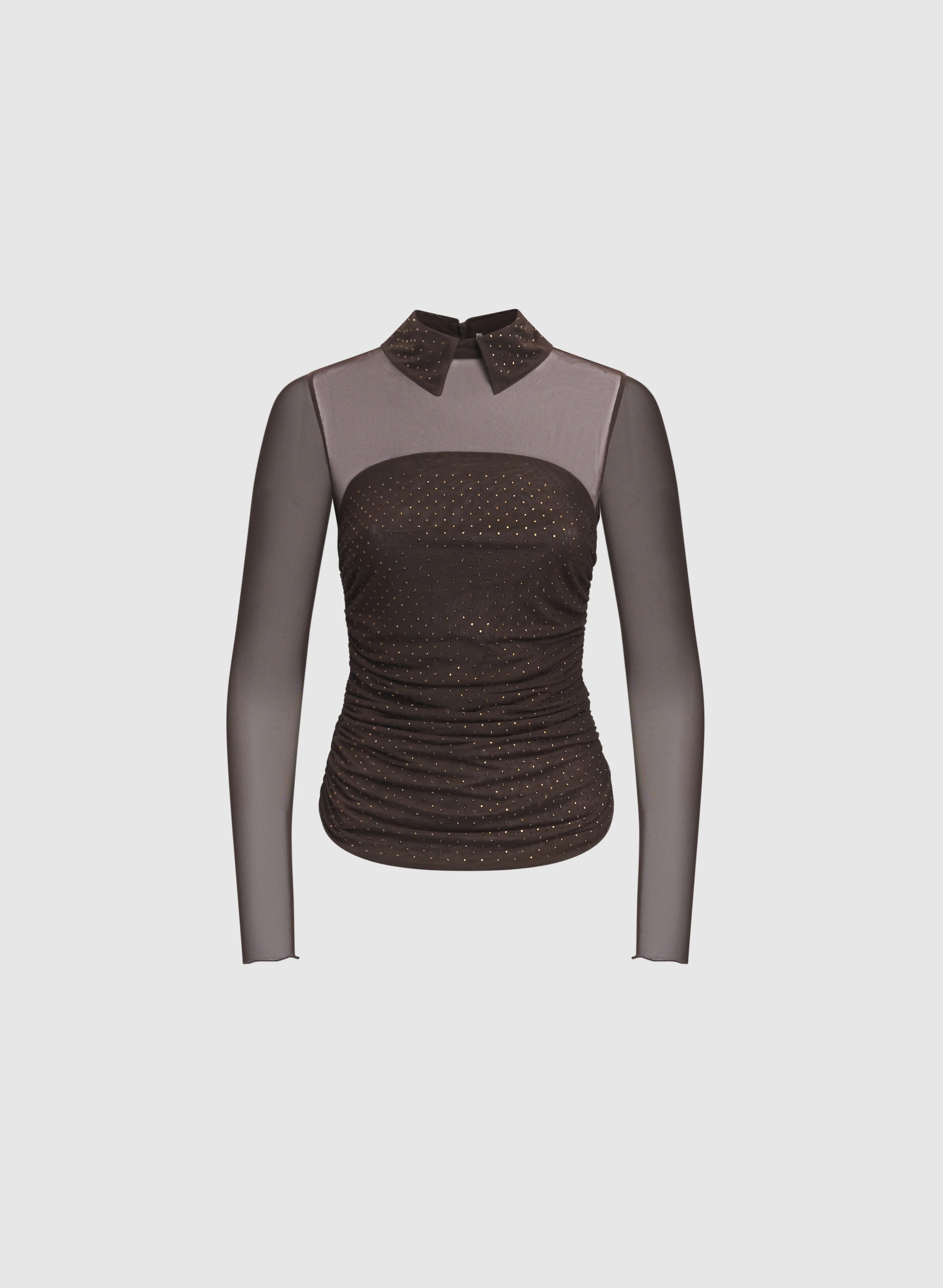Rhinestone & Mesh Top - Image 7