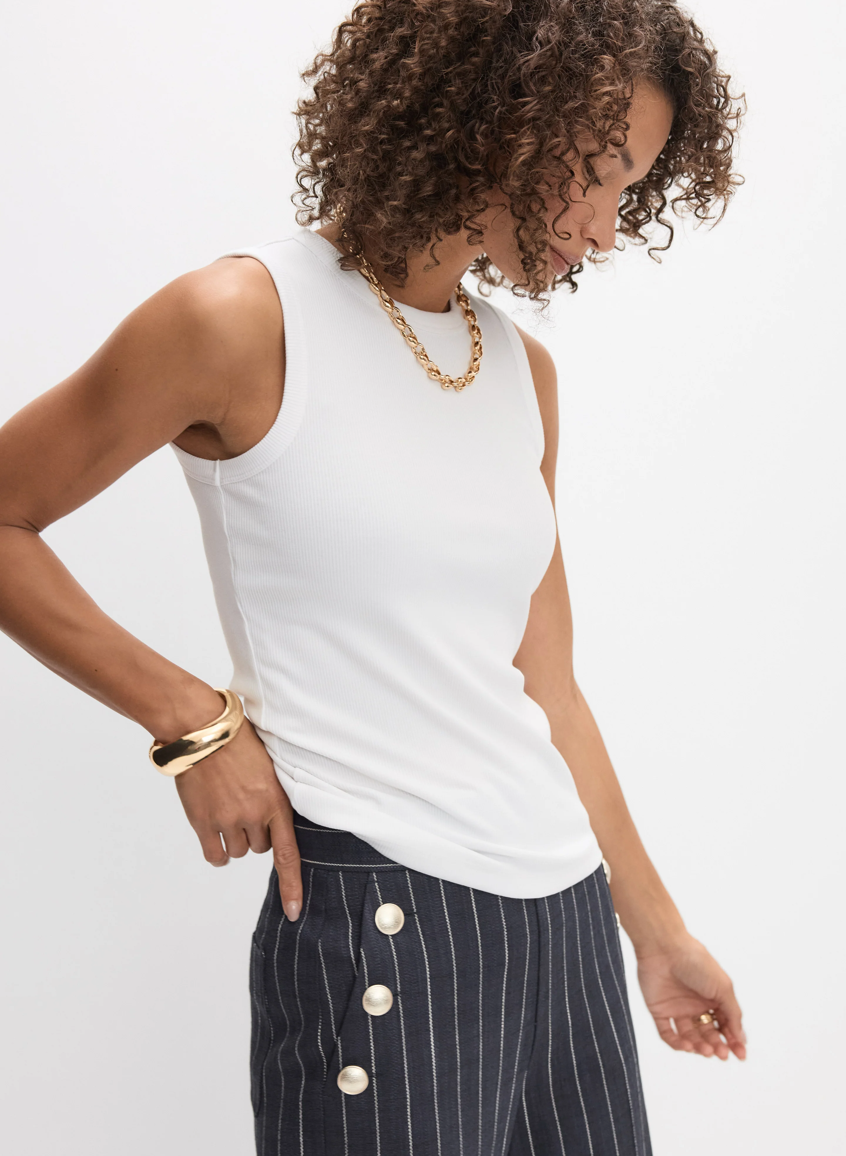 Rib Knit Tank Top - Image 7