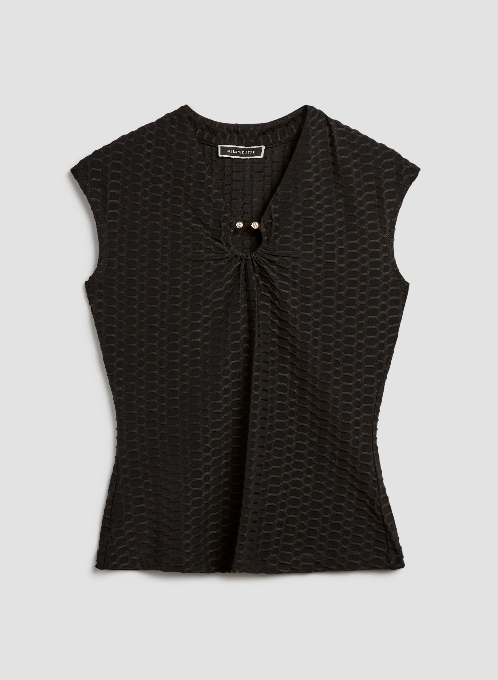 Ring Detail Jacquard Knit Top - Image 5