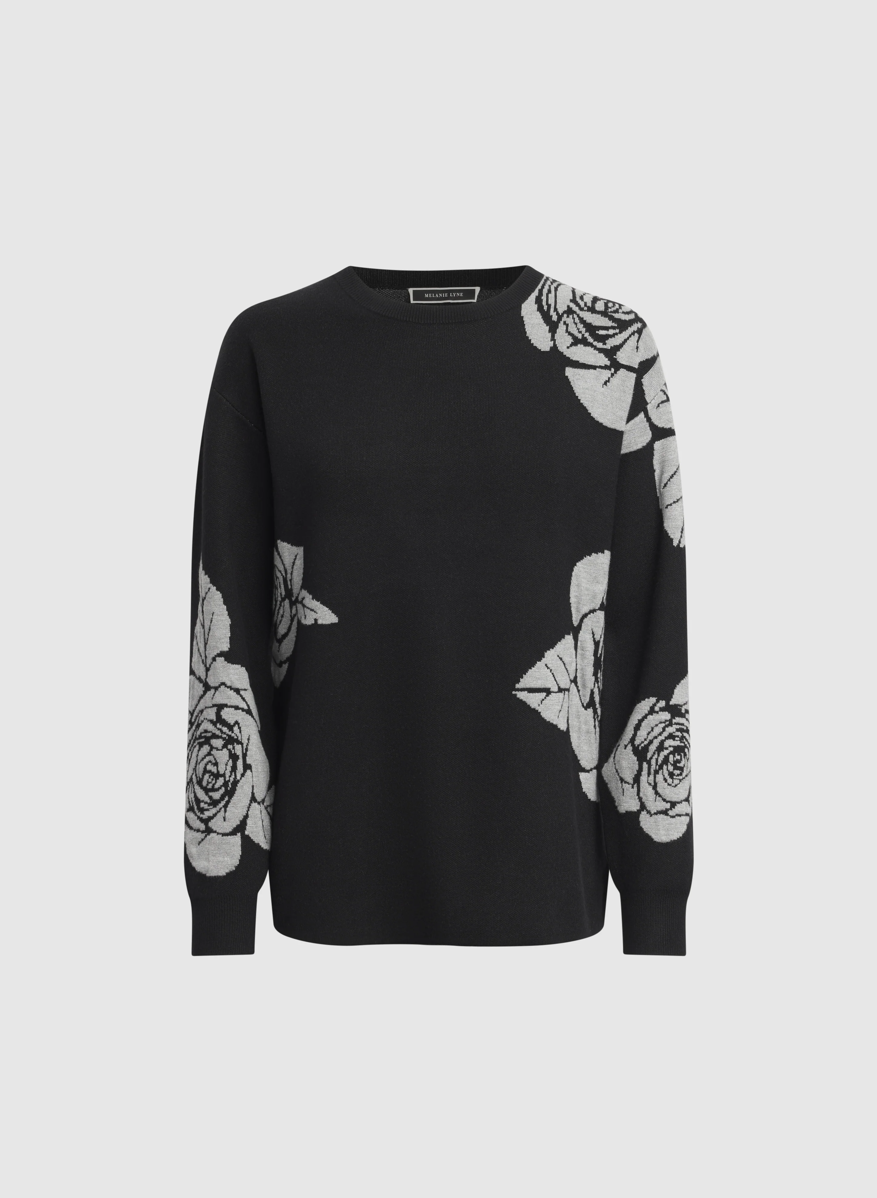 Rose Placement Print Sweater - Image 6