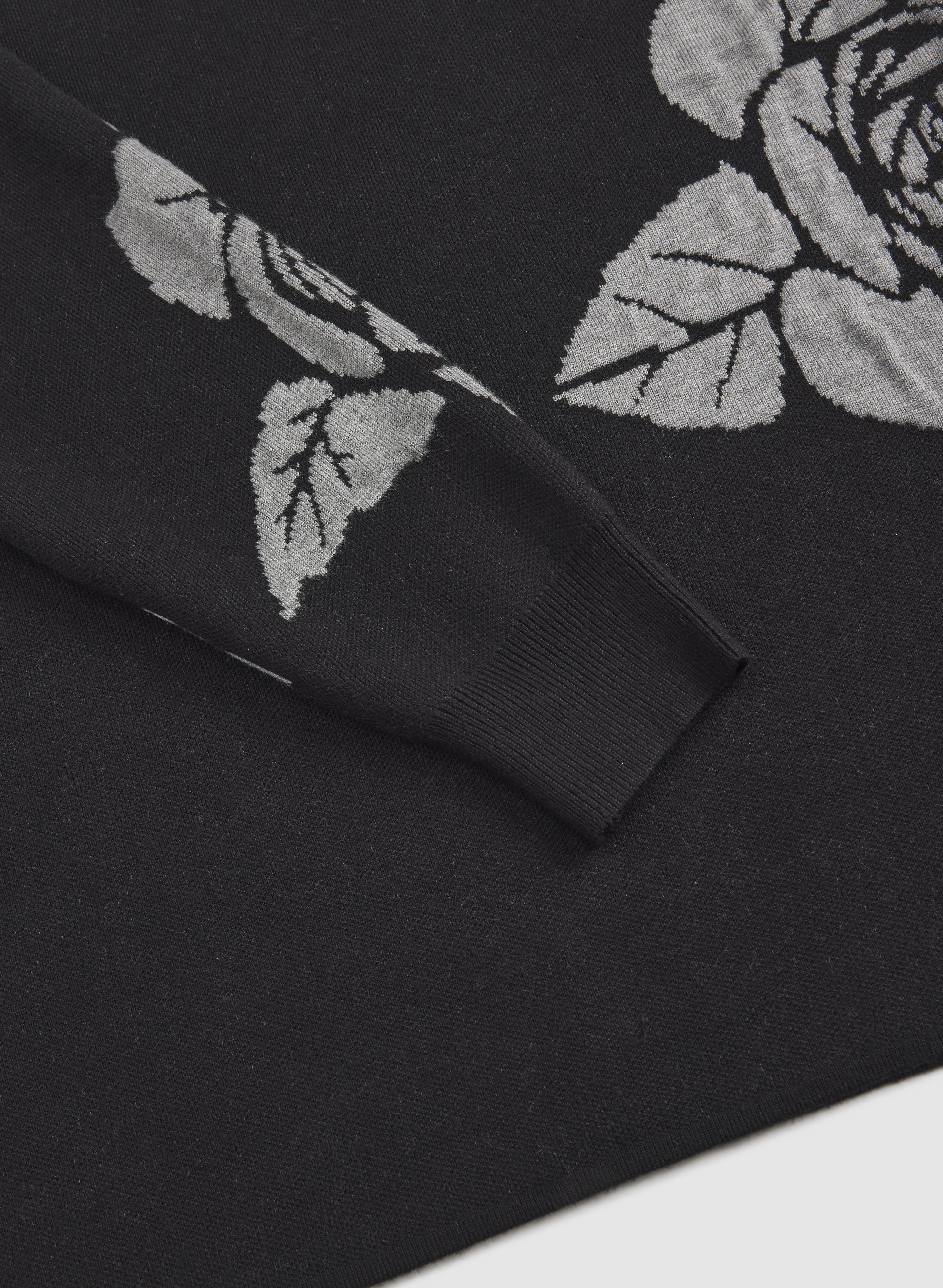 Rose Placement Print Sweater - Image 7