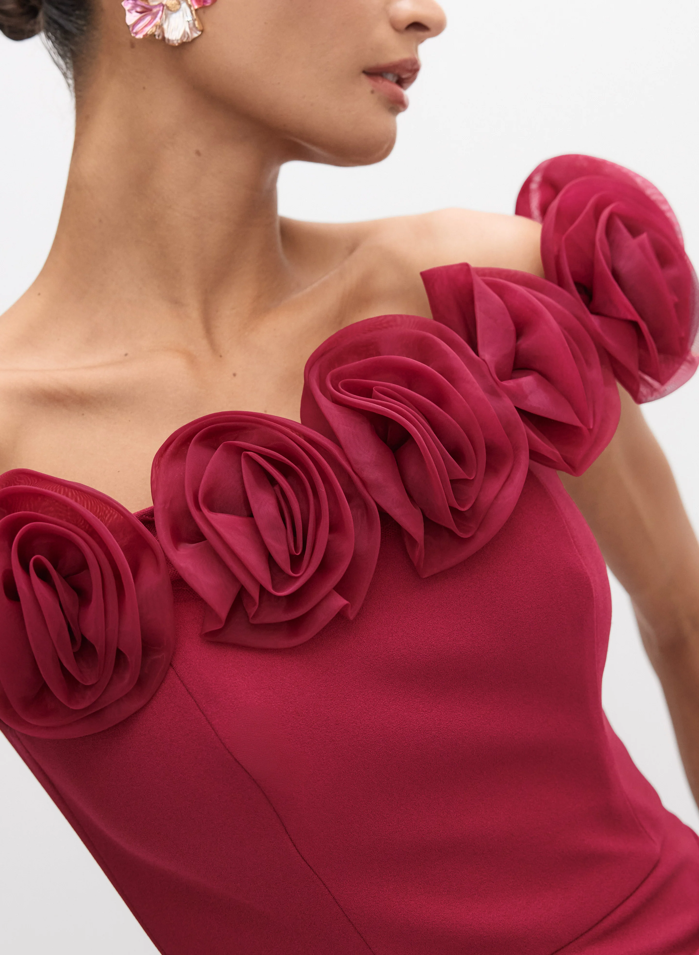 Rosette Off-The-Shoulder Dress - Image 2