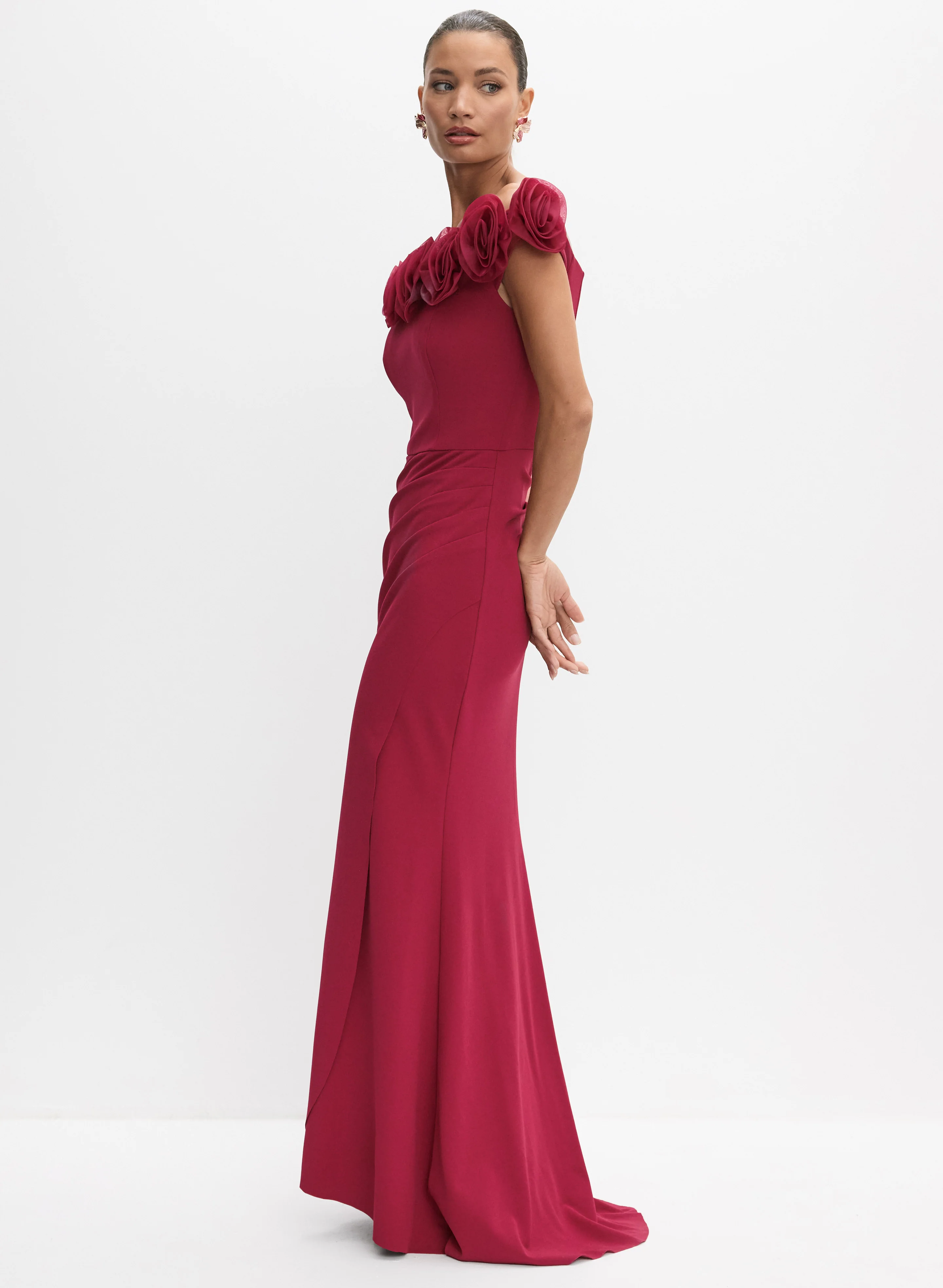Rosette Off-The-Shoulder Dress - Image 8