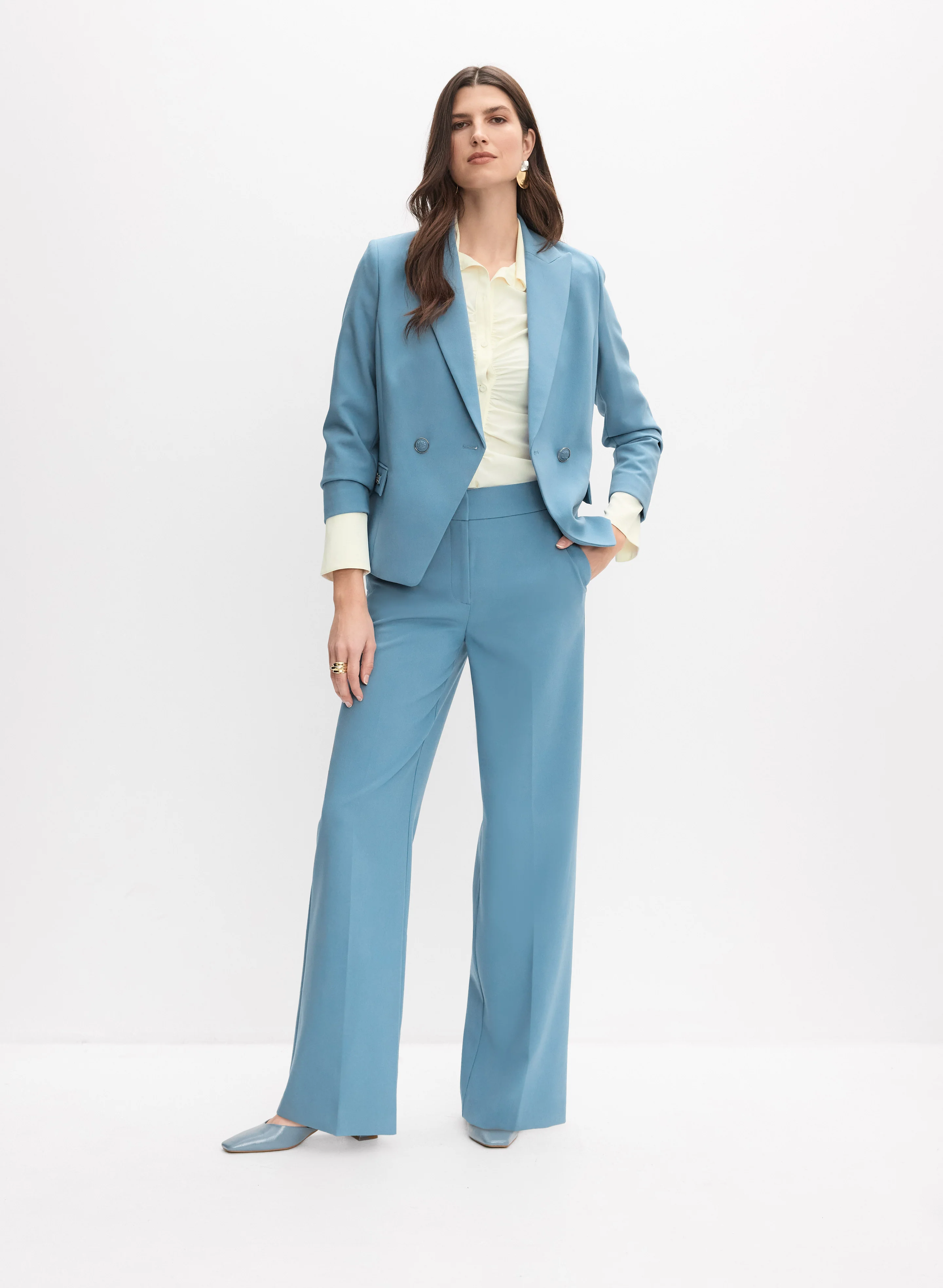 Ruched Button-Down Blouse - Image 6