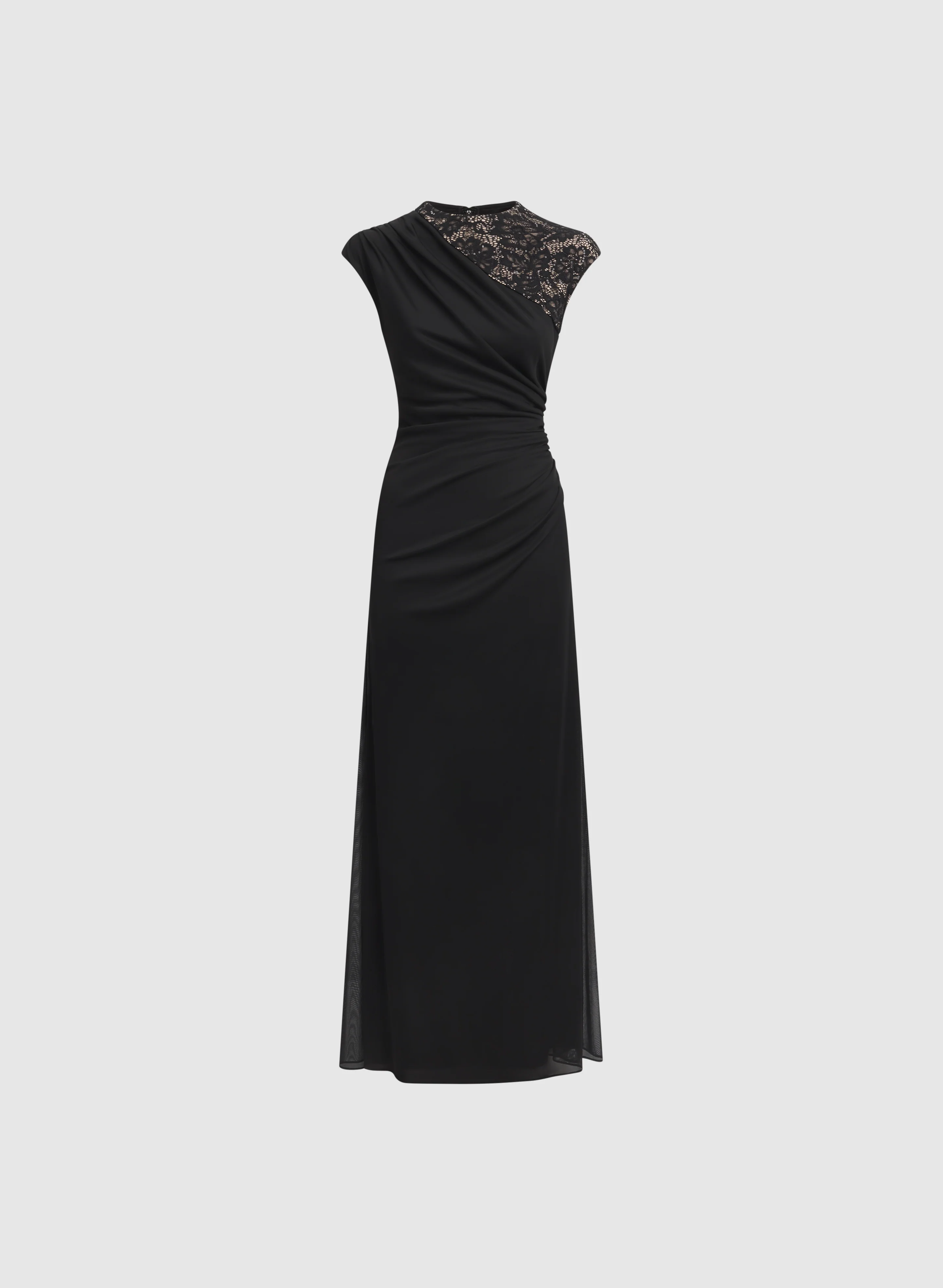 Ruched Lace Detail Dress - Image 5