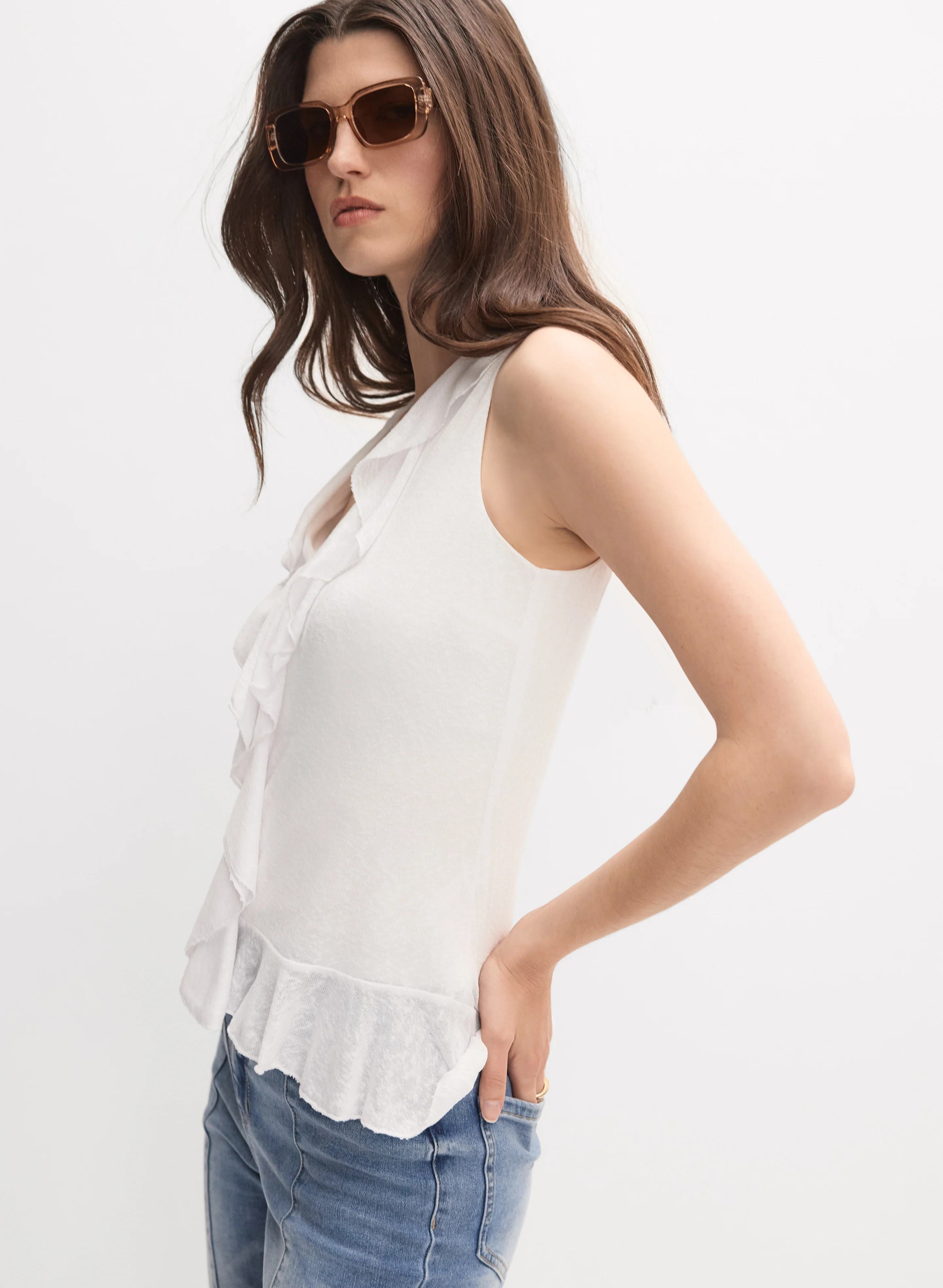 Ruffle Detail Top - Image 5