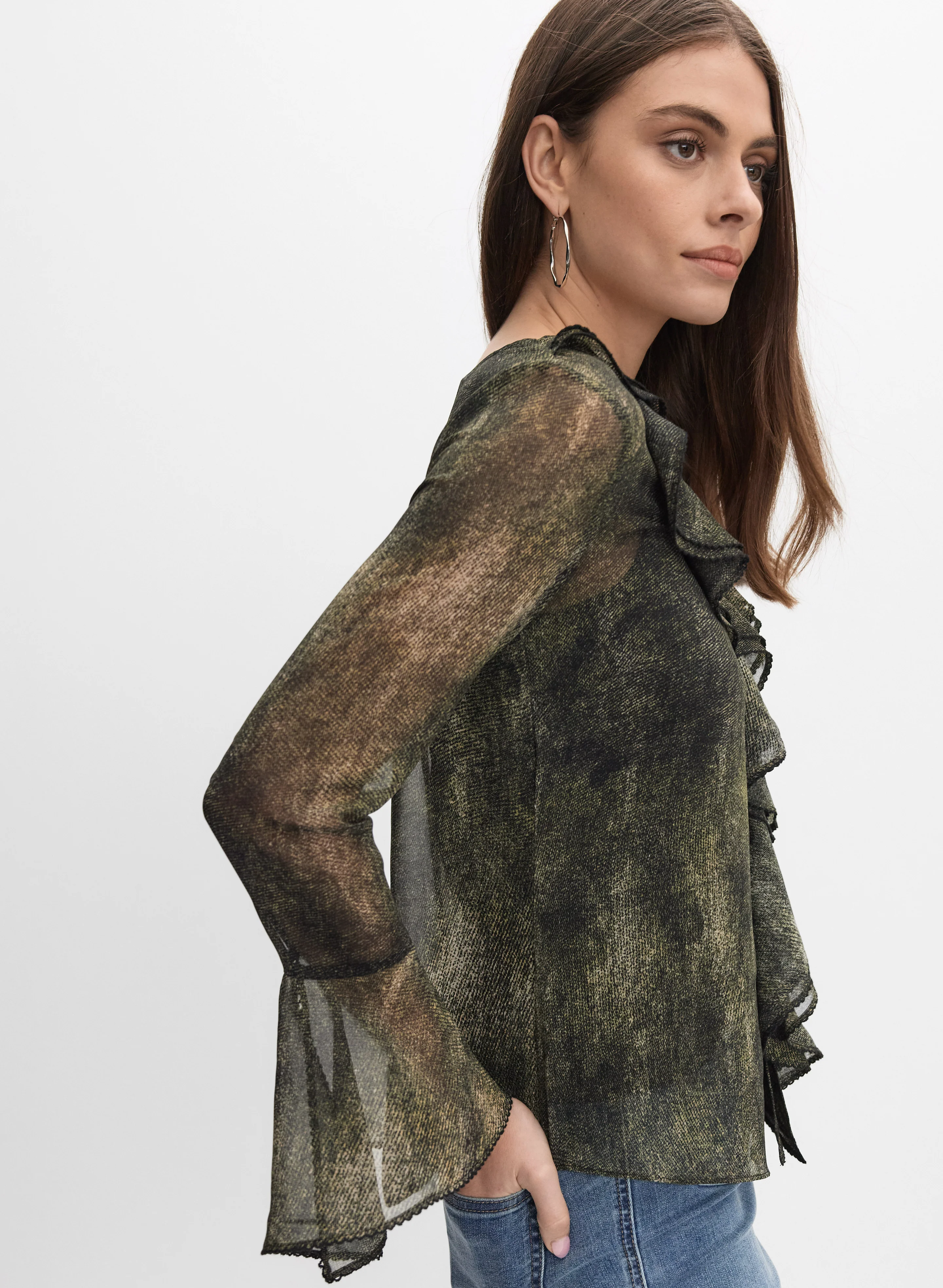 Ruffle Front Blouse - Image 5