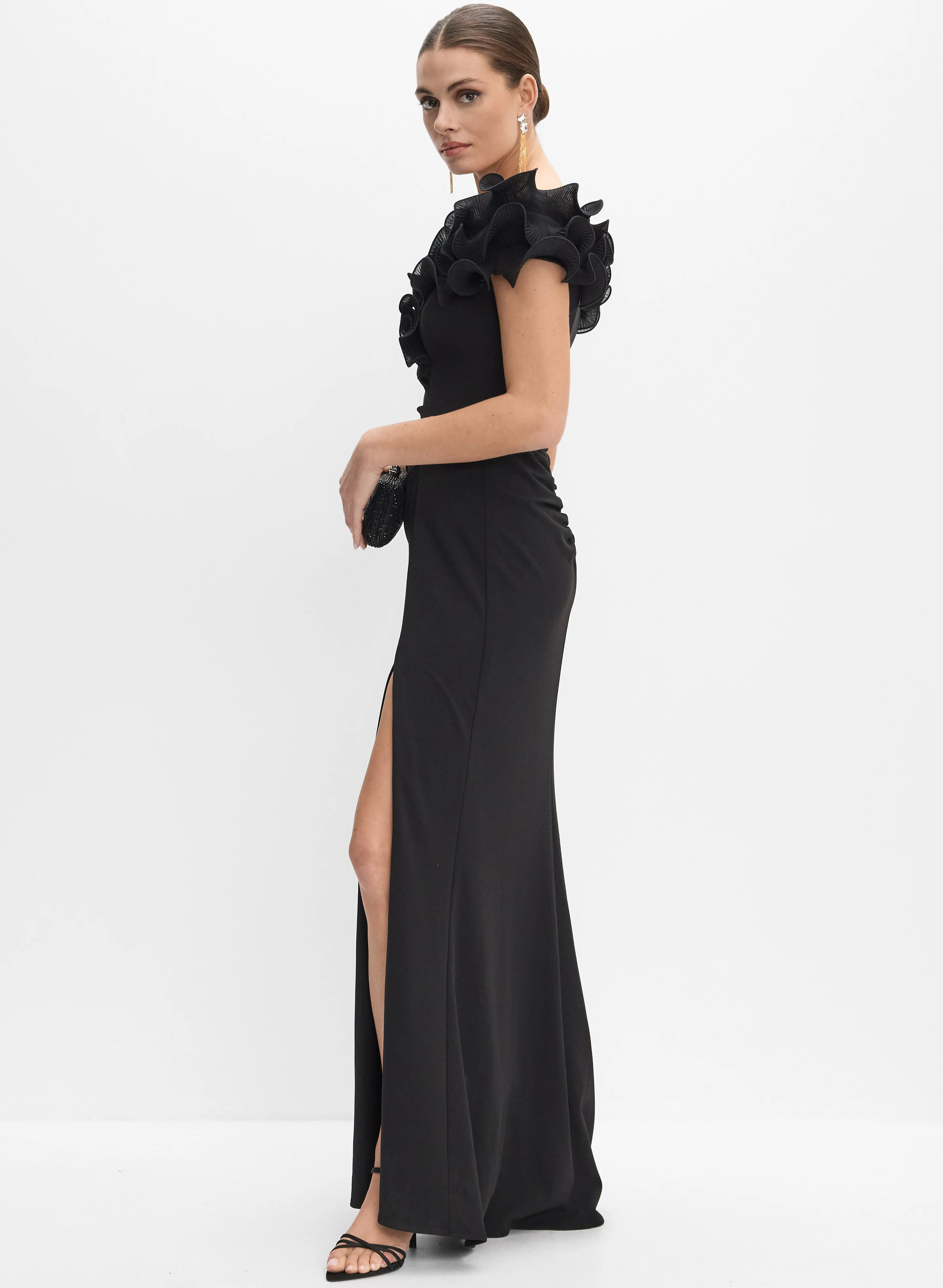 BA Nites - Ruffle Off-The-Shoulder Dress - Image 2