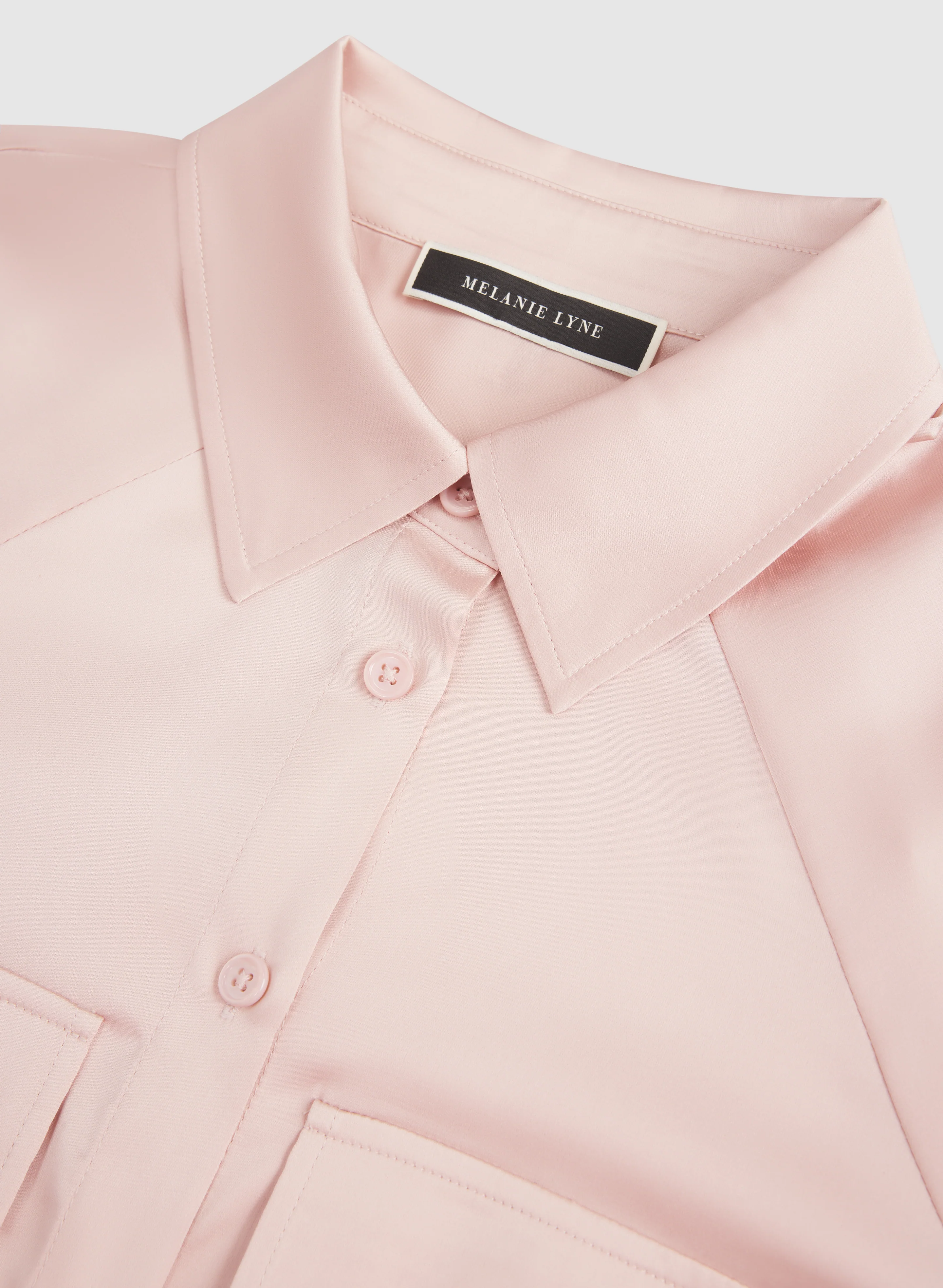 Satin Button-Down Blouse - Image 7