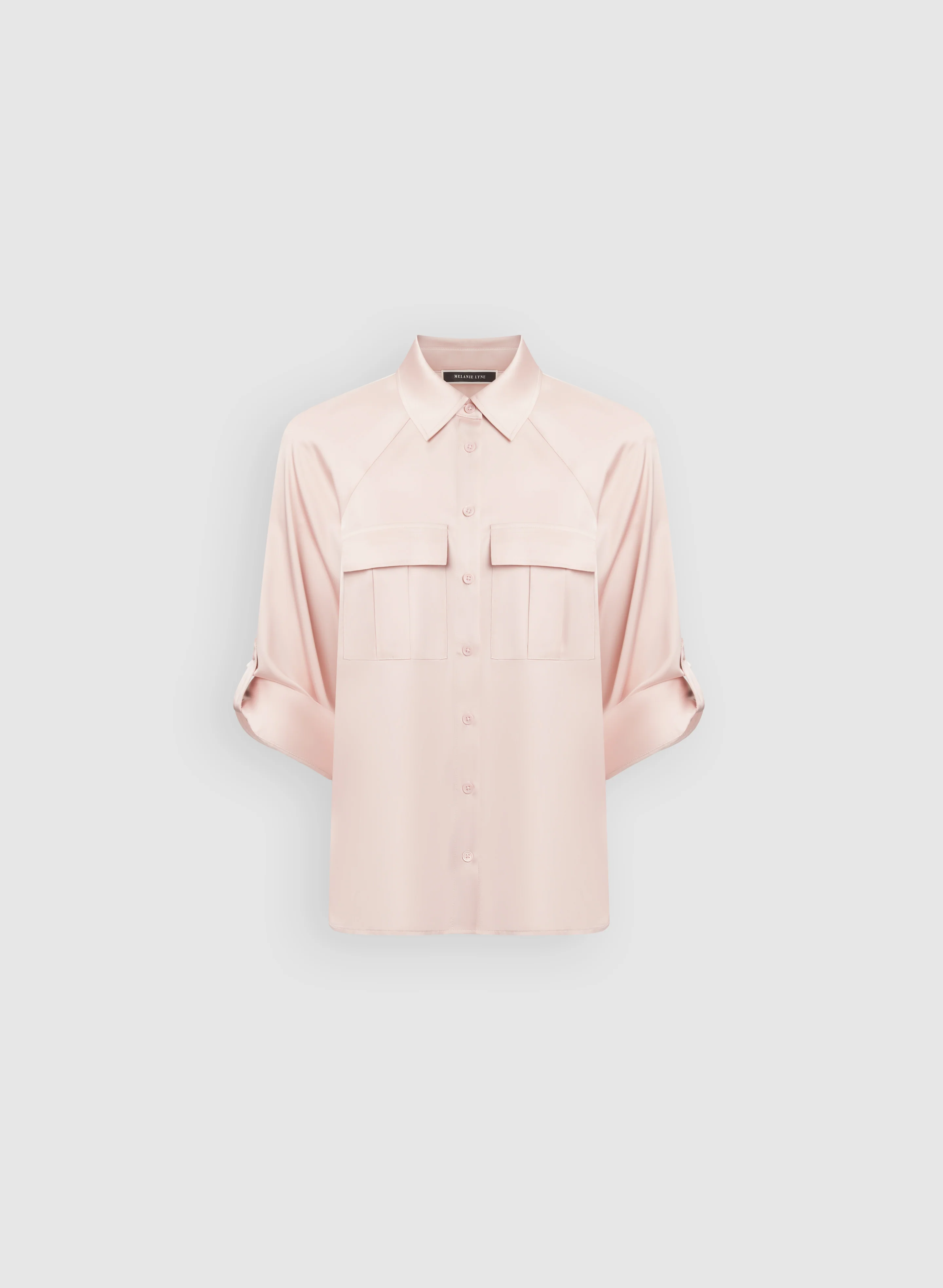 Satin Button-Down Blouse - Image 8